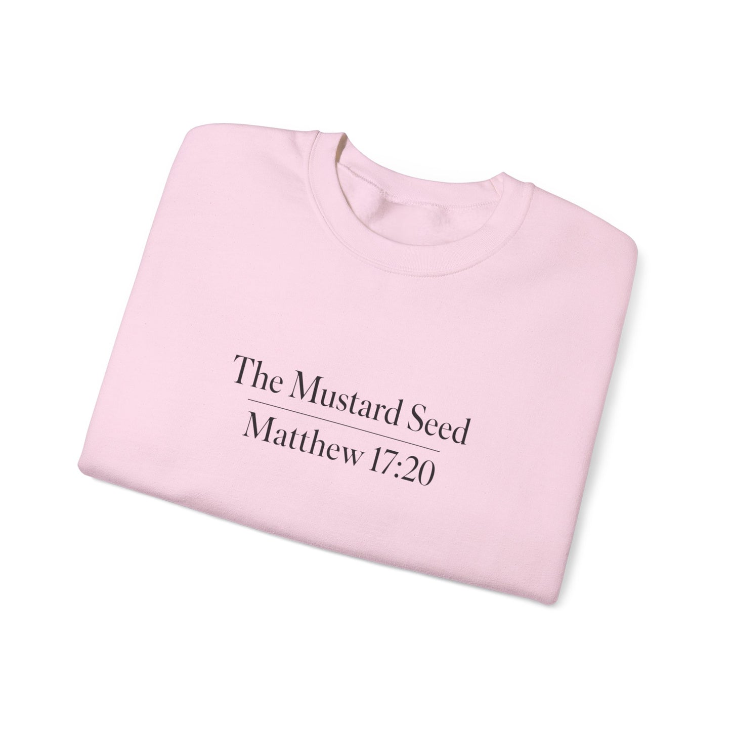 Personalized crewneck sweatshirt, The Mustard Seed custom apparel