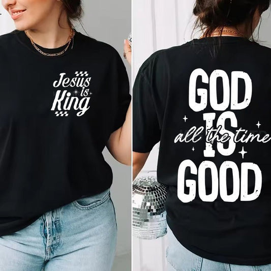 God is Good All the Time — Women's Faith Relaxed Cotton Top - The Mustard SeedGod is Good All the Time — Women's Faith Relaxed Cotton TopTeem DropThe Mustard SeedSU00350056-Black-XXSGod is Good All the Time — Women's Faith Relaxed Cotton TopClothing
