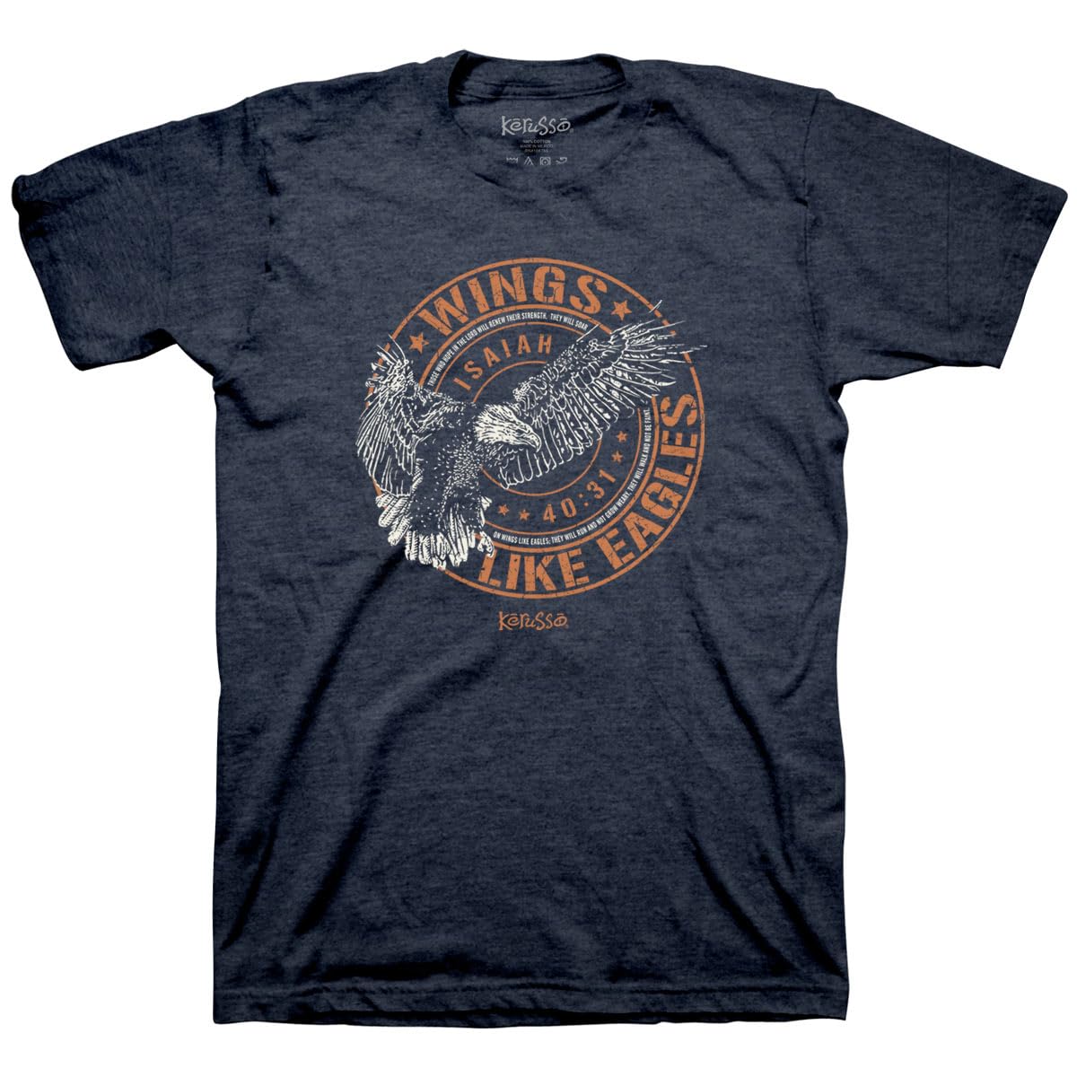 Kerusso Eagle Crest Strength T-Shirt - Heather Blue