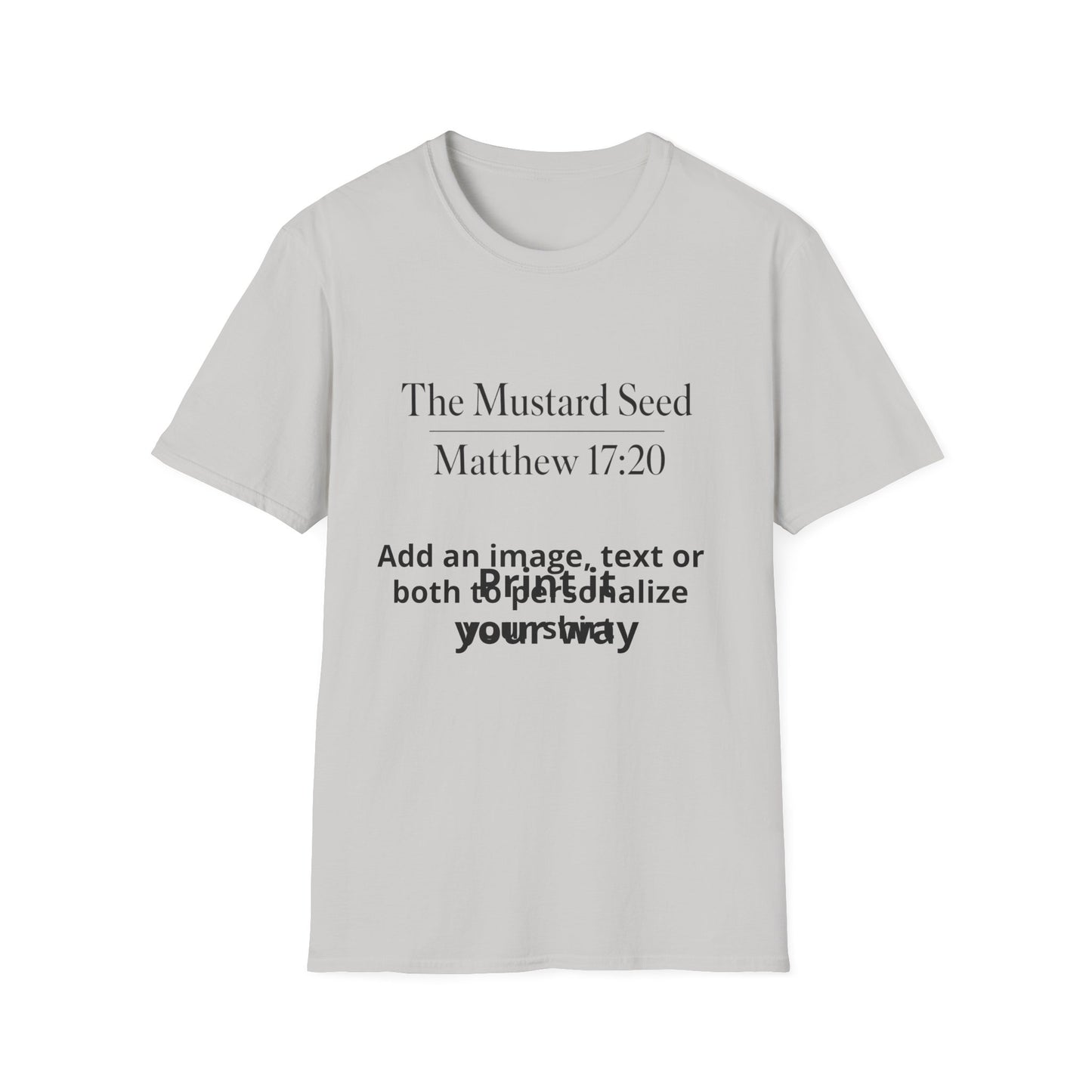 Personalized t-shirt, lightweight ring-spun cotton