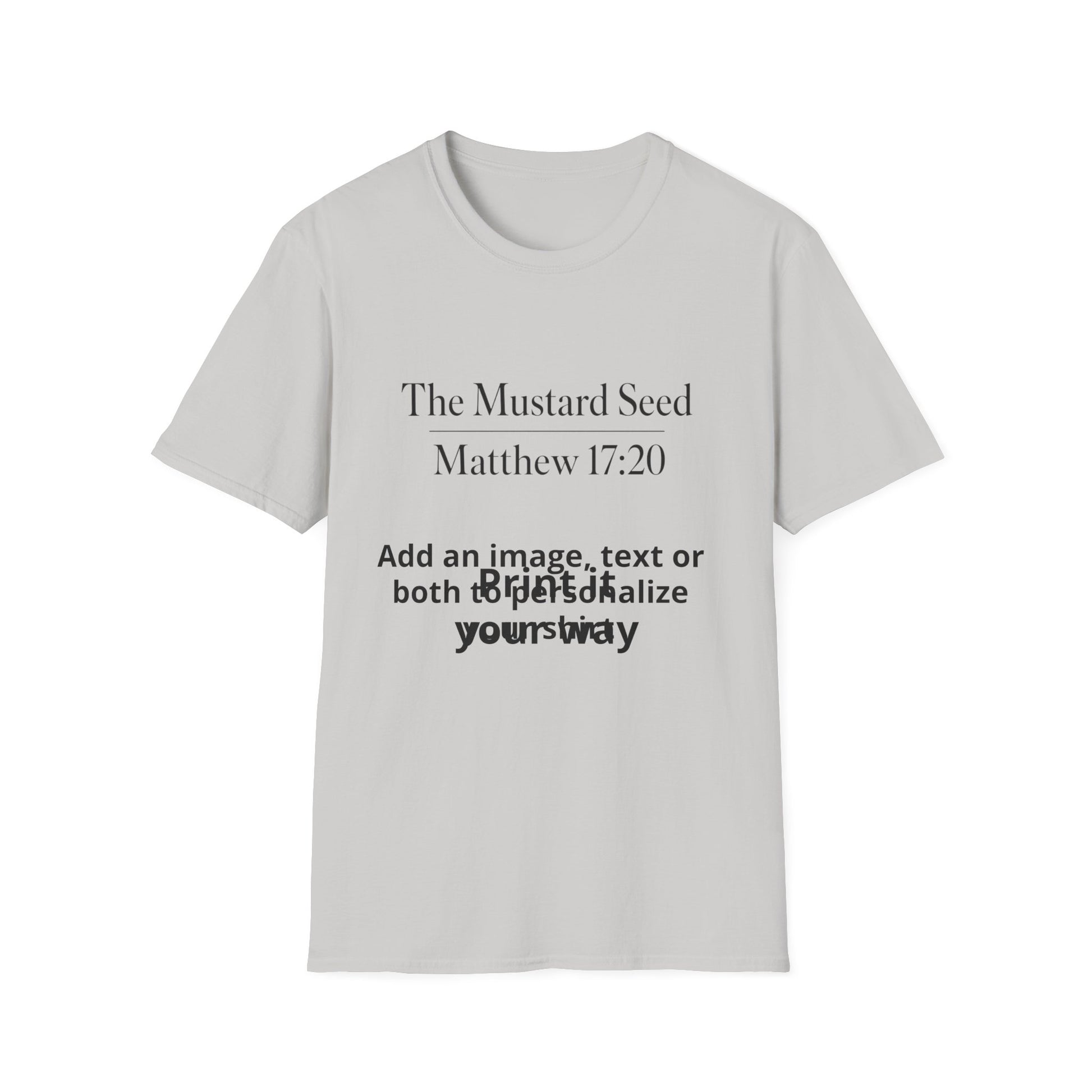 Personalized t-shirt, lightweight ring-spun cotton