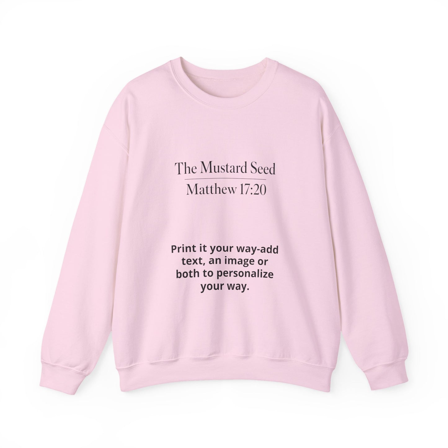 Blank customizable crewneck sweatshirt for personalization