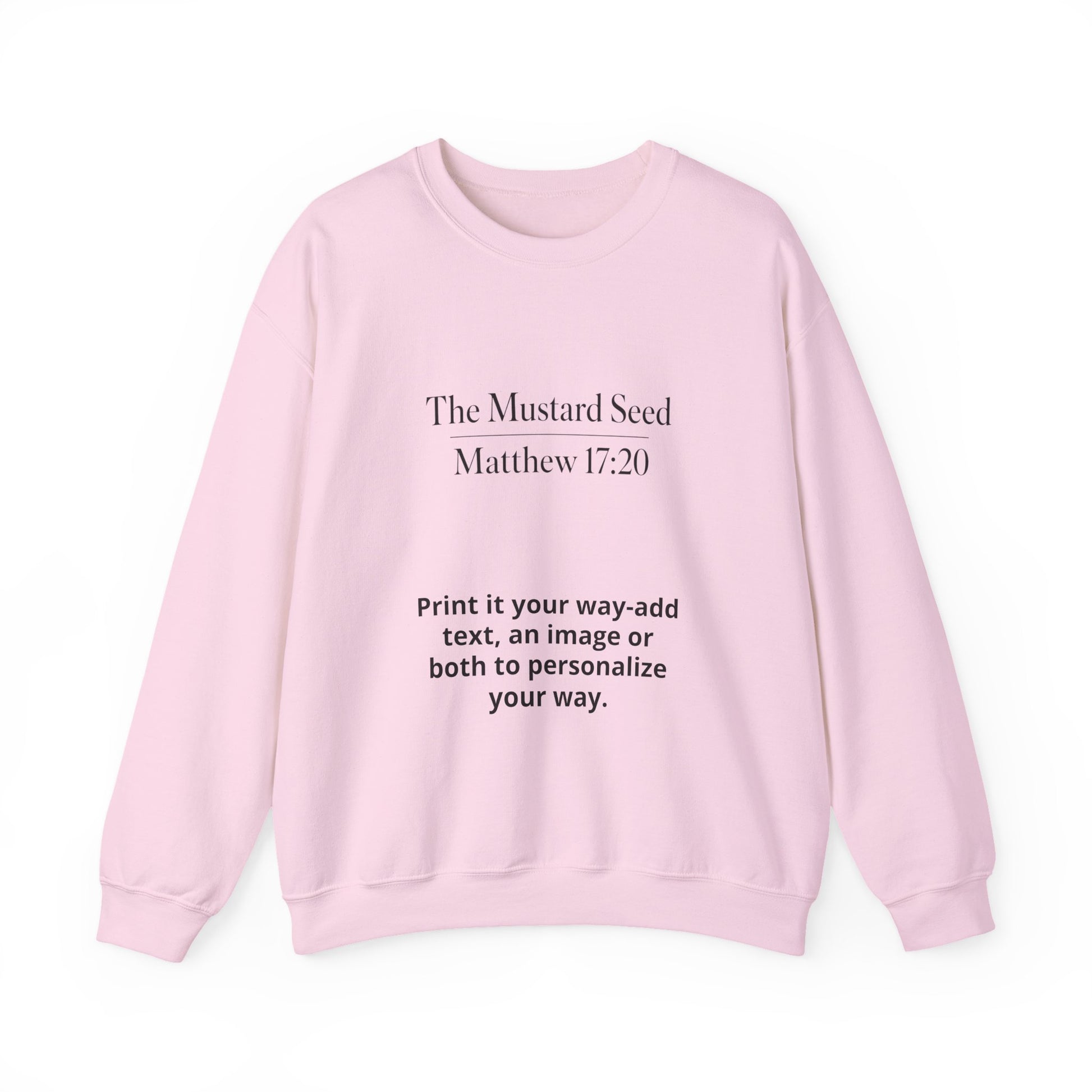 Blank customizable crewneck sweatshirt for personalization