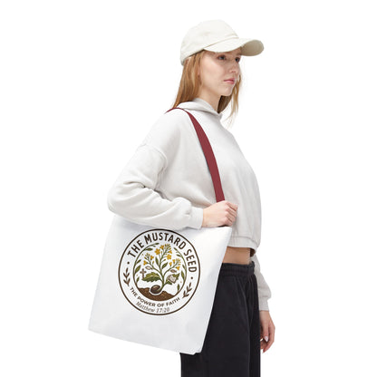 Tote Bag — "The Mustard Seed" Faith Tote Bag (Matthew 17:20)