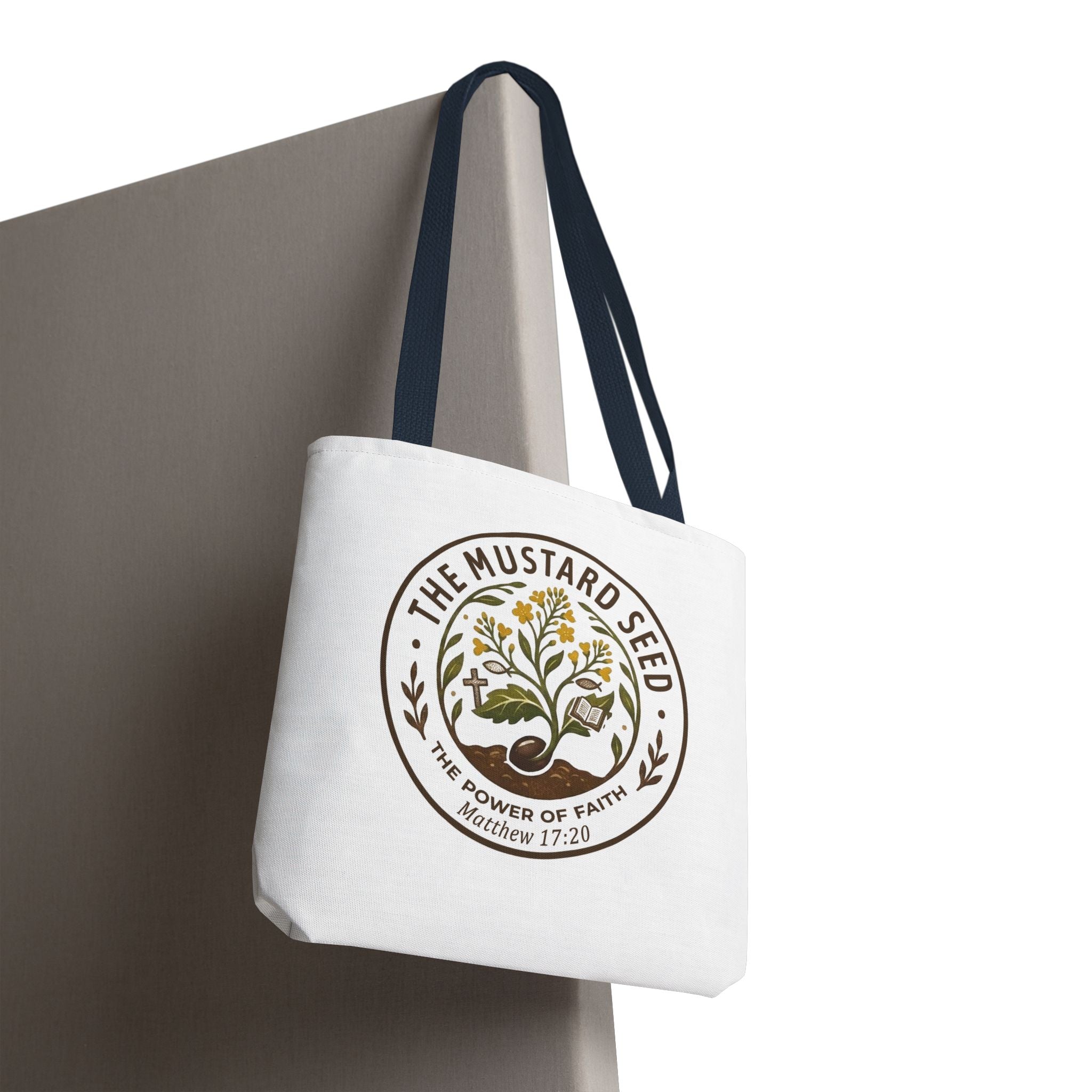 Tote Bag — "The Mustard Seed" Faith Tote Bag (Matthew 17:20)