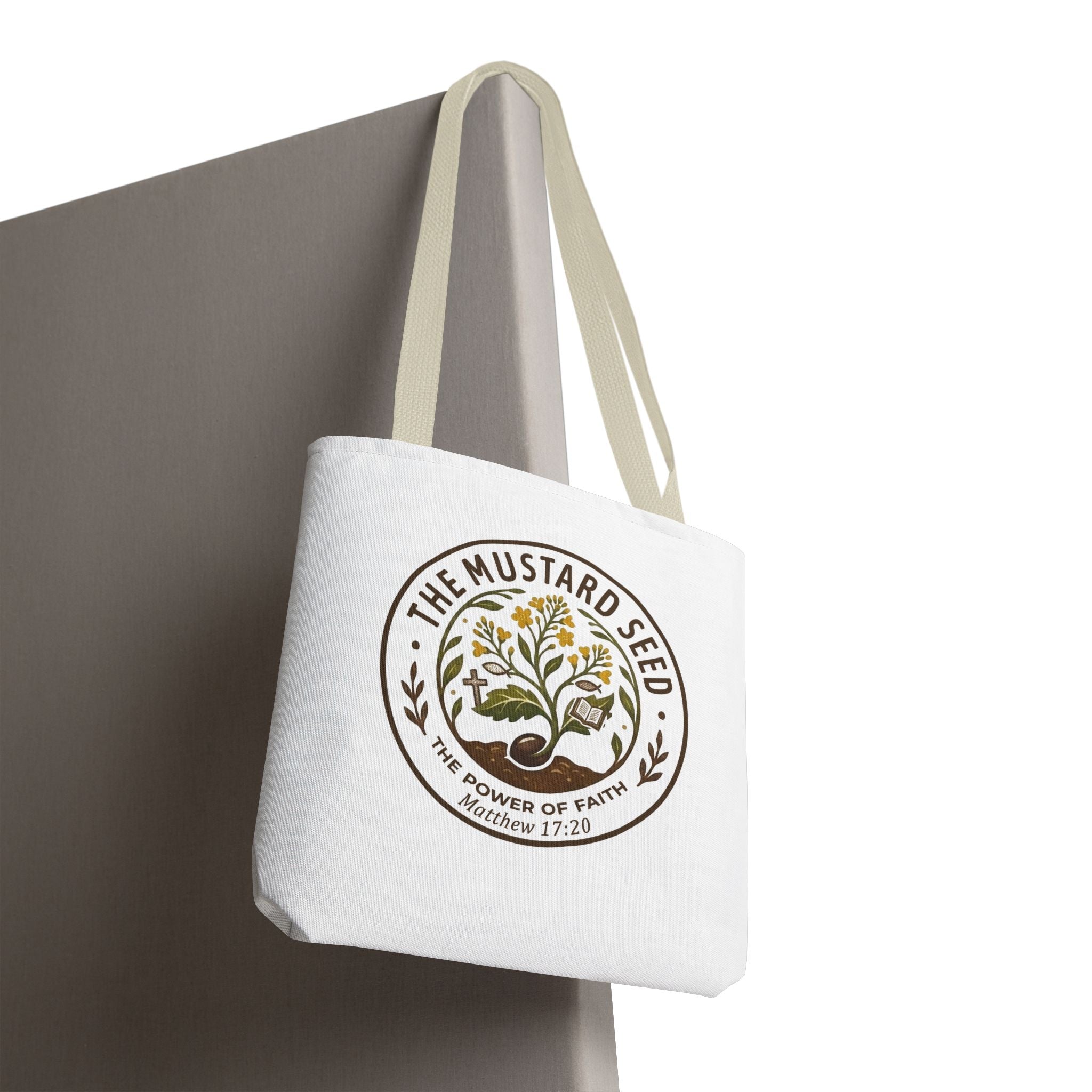 Tote Bag — "The Mustard Seed" Faith Tote Bag (Matthew 17:20)