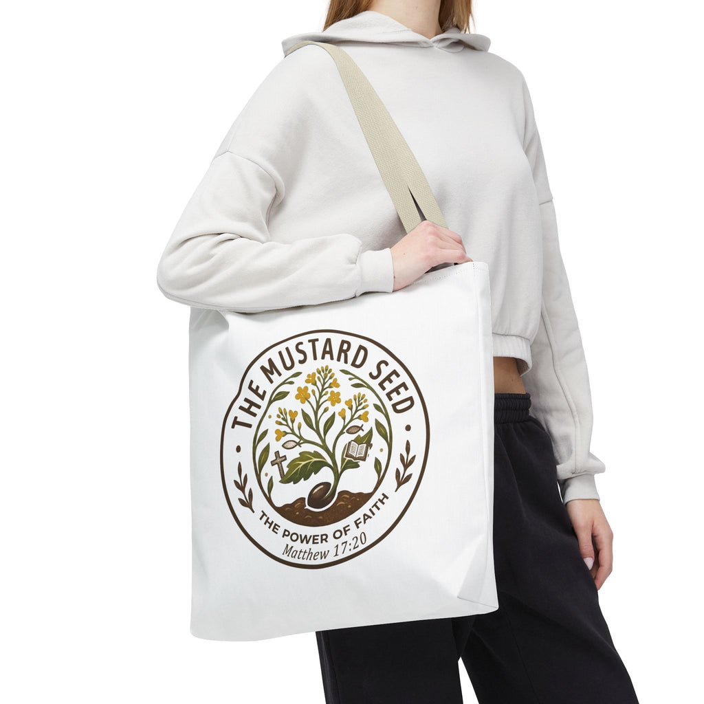Tote Bag — "The Mustard Seed" Faith Tote Bag (Matthew 17:20)