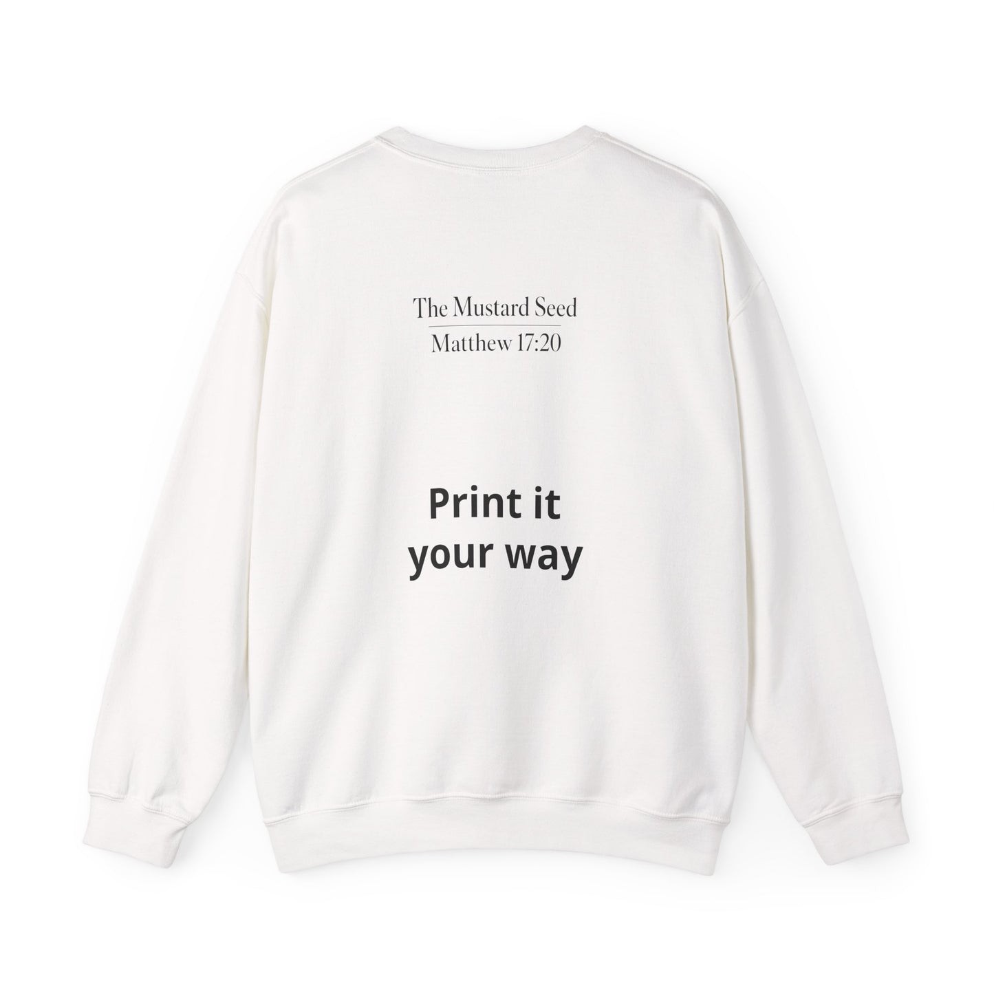 Custom text and image crewneck sweatshirt, unisex fit