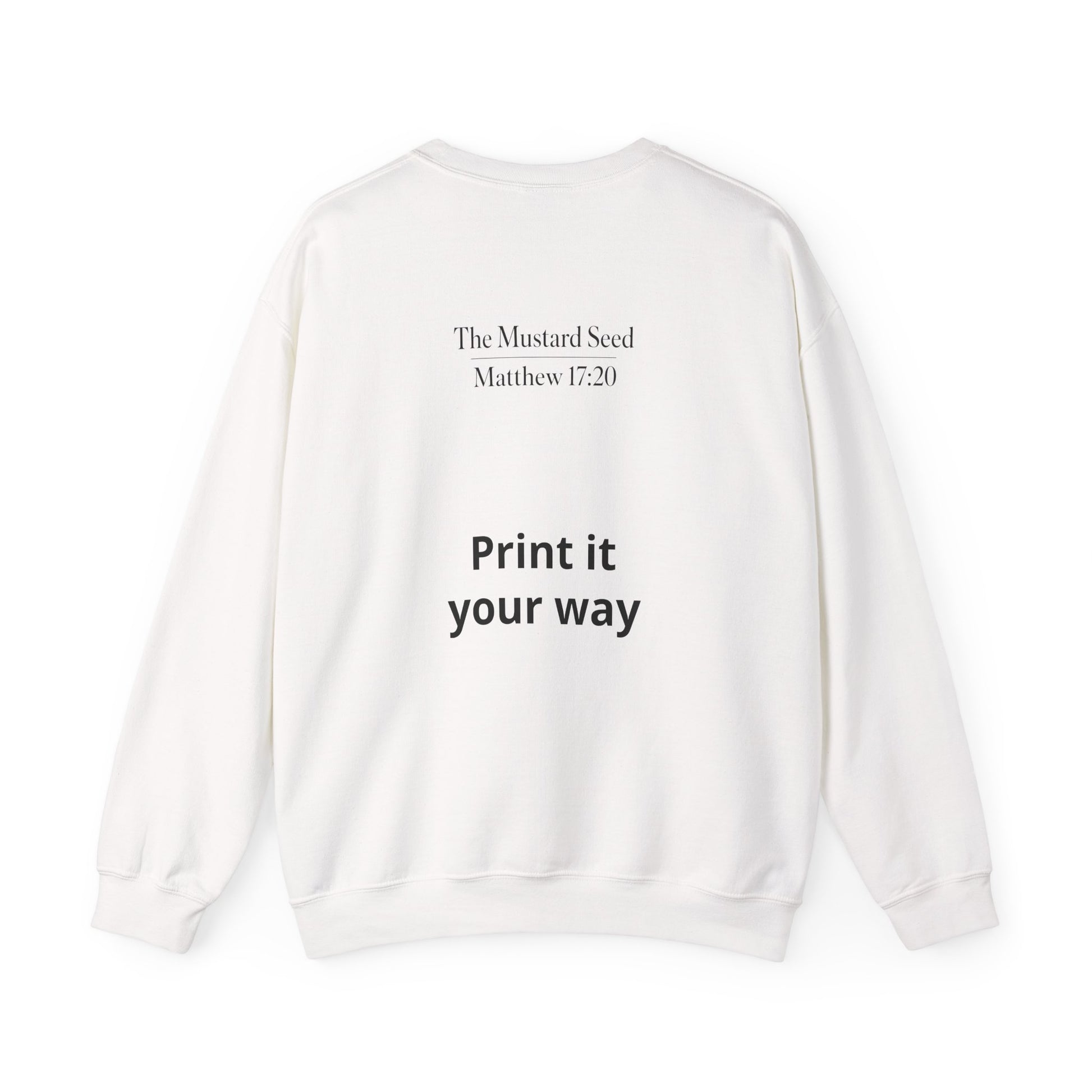 Custom text and image crewneck sweatshirt, unisex fit