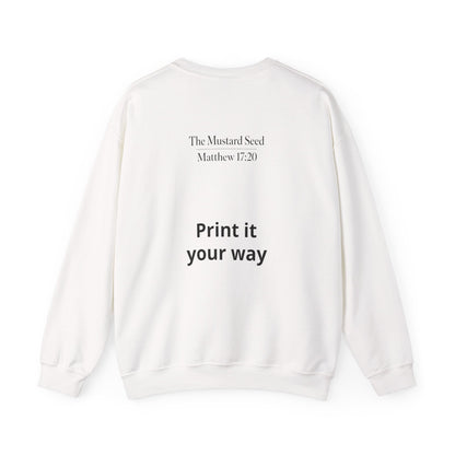 Custom text and image crewneck sweatshirt, unisex fit