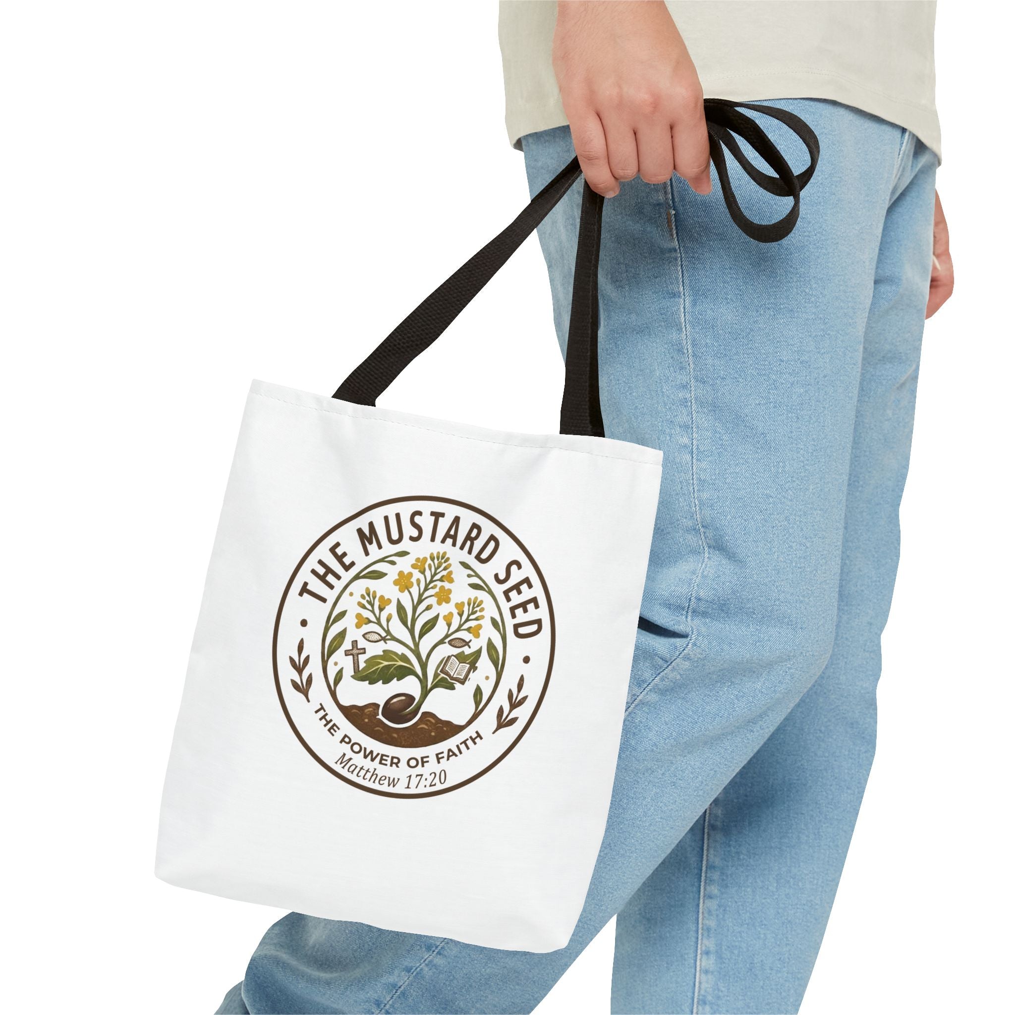 Tote Bag — "The Mustard Seed" Faith Tote Bag (Matthew 17:20)