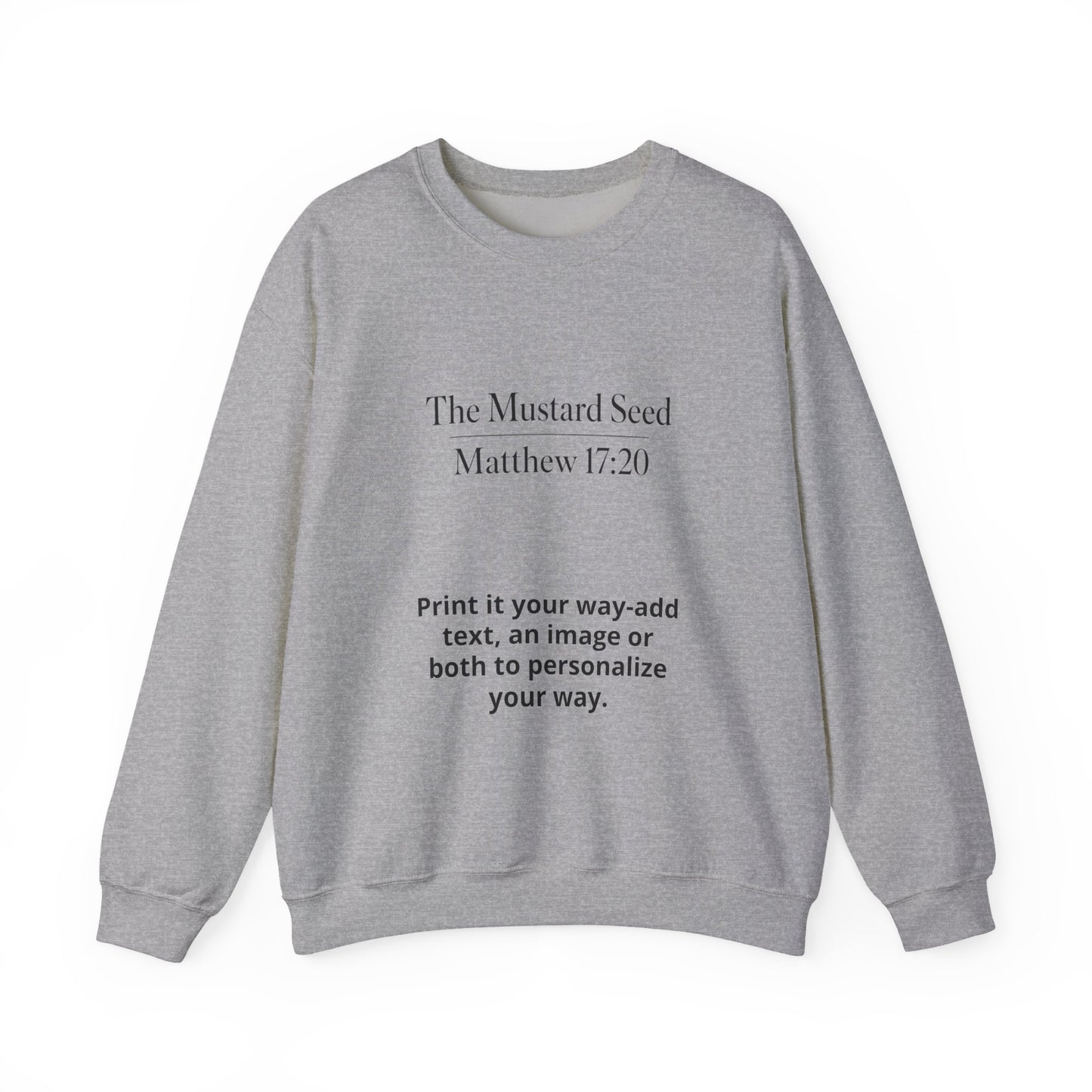 Customizable crewneck pullover, cozy fleece sweatshirt