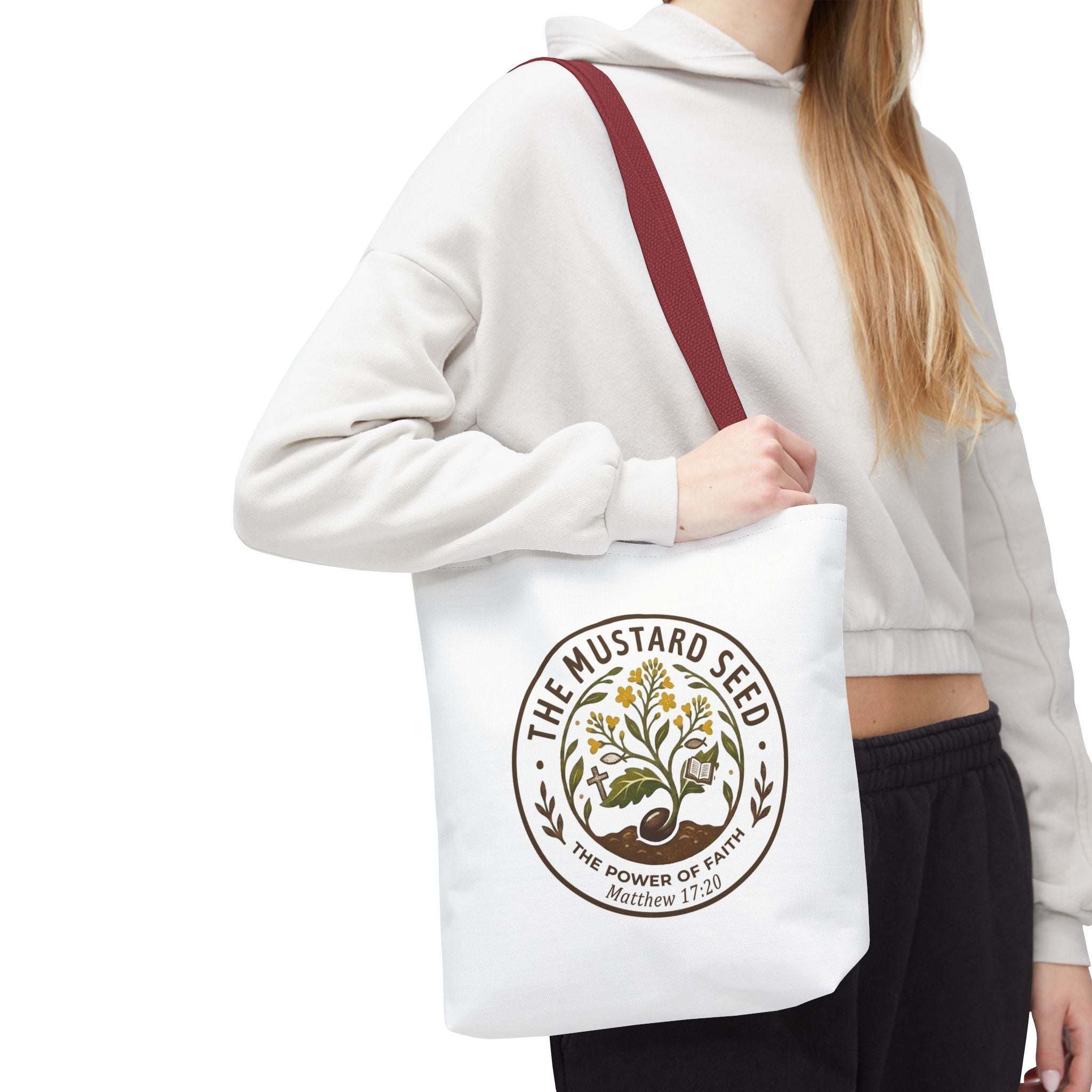 Tote Bag — "The Mustard Seed" Faith Tote Bag (Matthew 17:20)