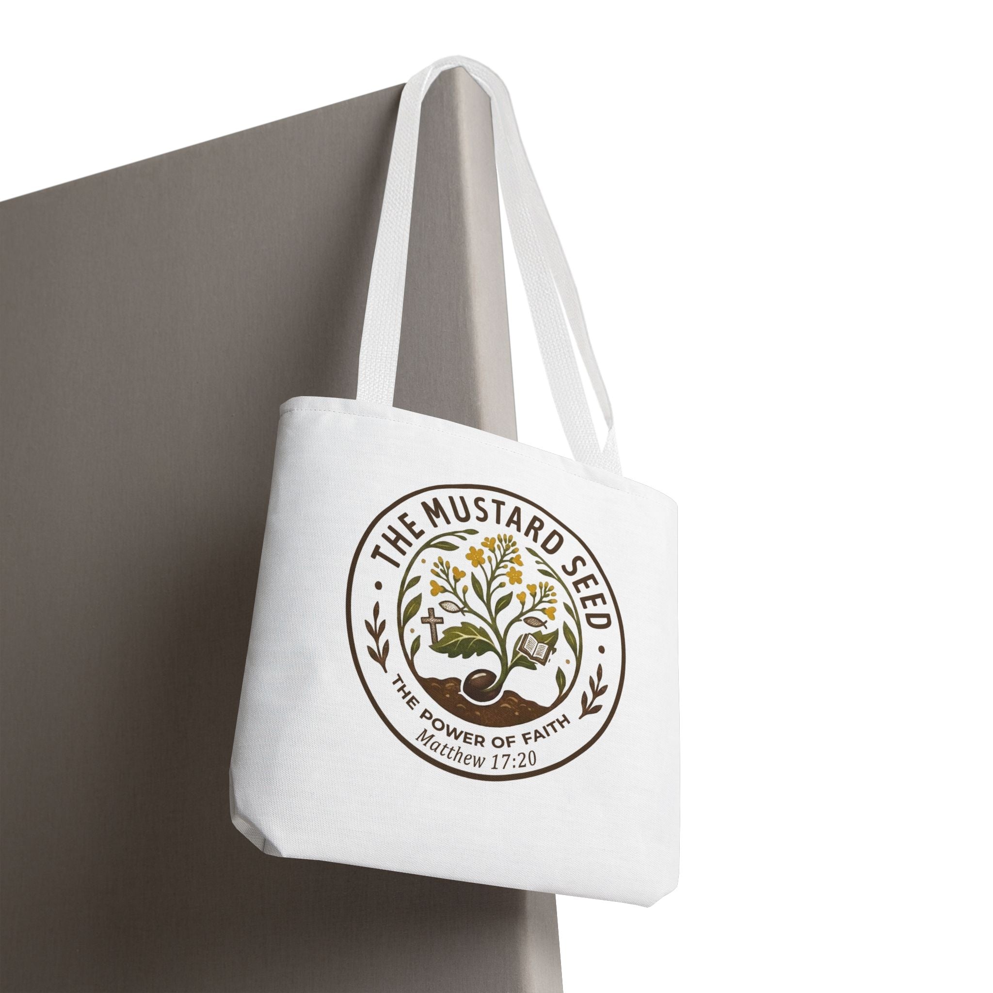 Tote Bag — "The Mustard Seed" Faith Tote Bag (Matthew 17:20)