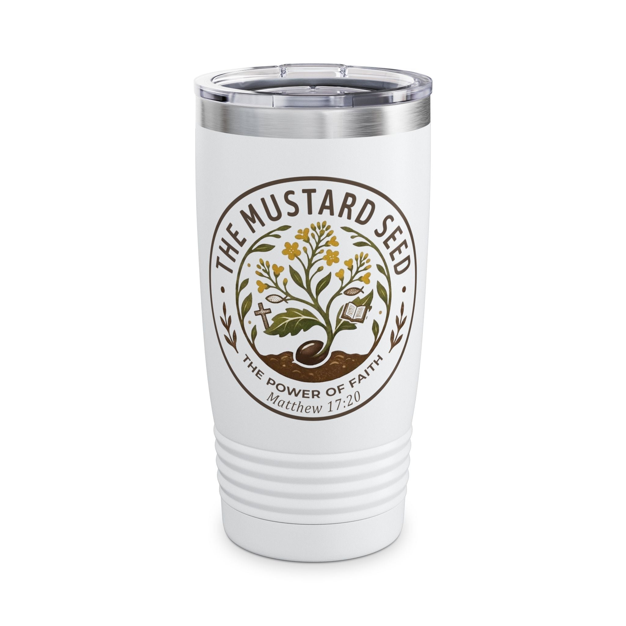 Mustard Seed Faith 20oz Tumbler — Inspirational Christian Travel Mug