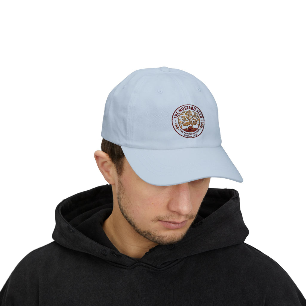 Unisex Hat – 'The Mustard Seed' Vintage Seedling Embroidered Baseball Hat