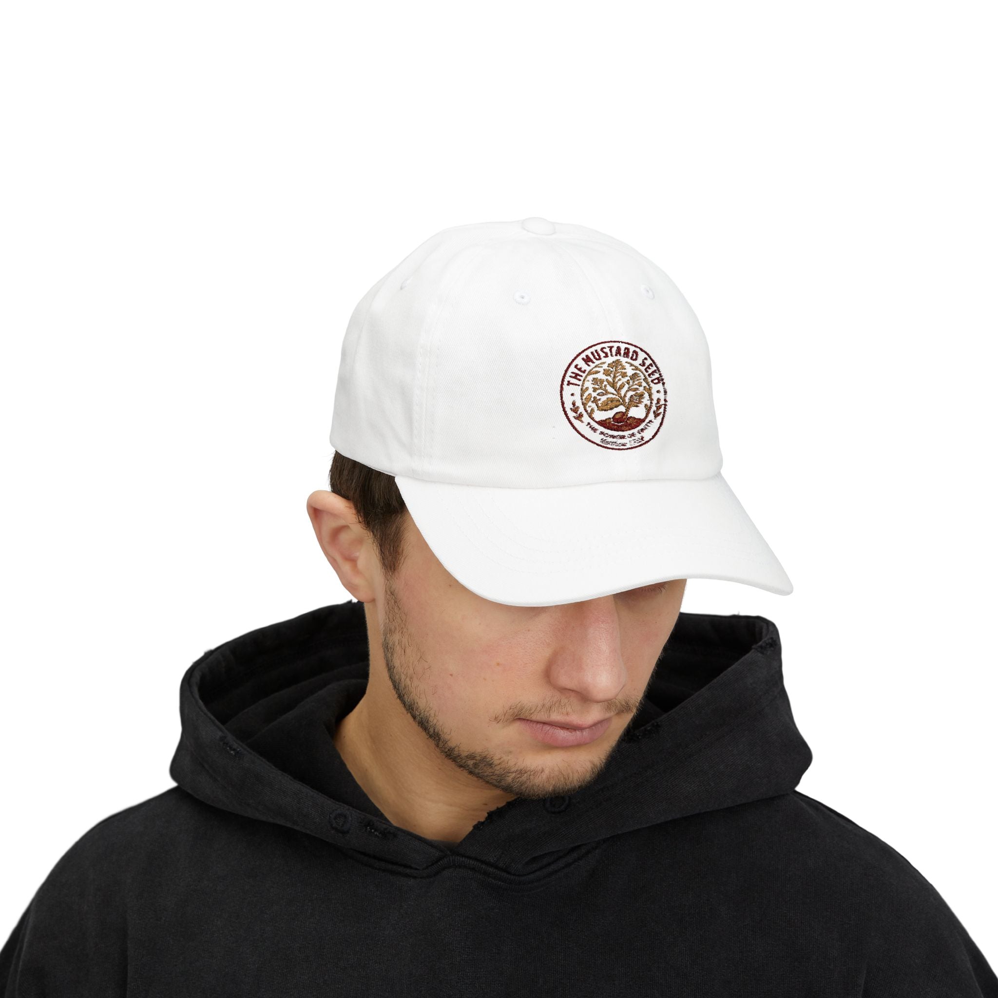 Unisex Hat – 'The Mustard Seed' Vintage Seedling Embroidered Baseball Hat