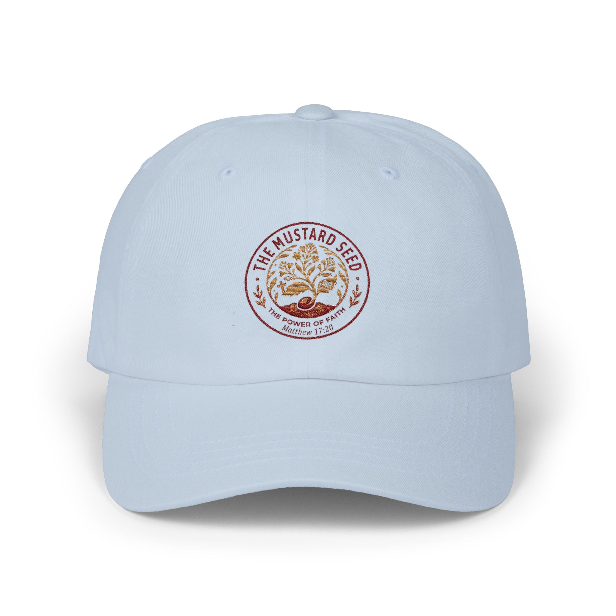 Unisex Hat – 'The Mustard Seed' Vintage Seedling Embroidered Baseball Hat