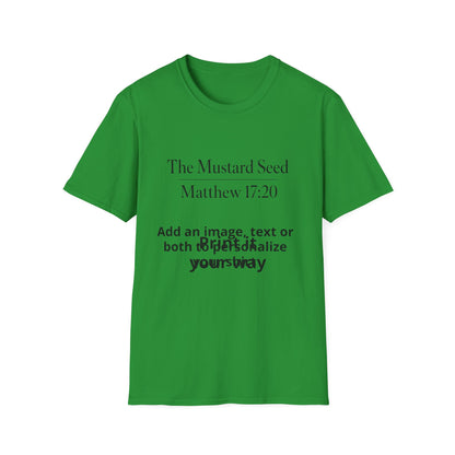 Custom blank t-shirt, add your own text or logo