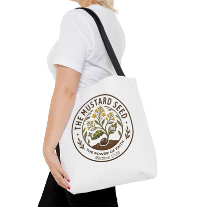 Tote Bag — "The Mustard Seed" Faith Tote Bag (Matthew 17:20)