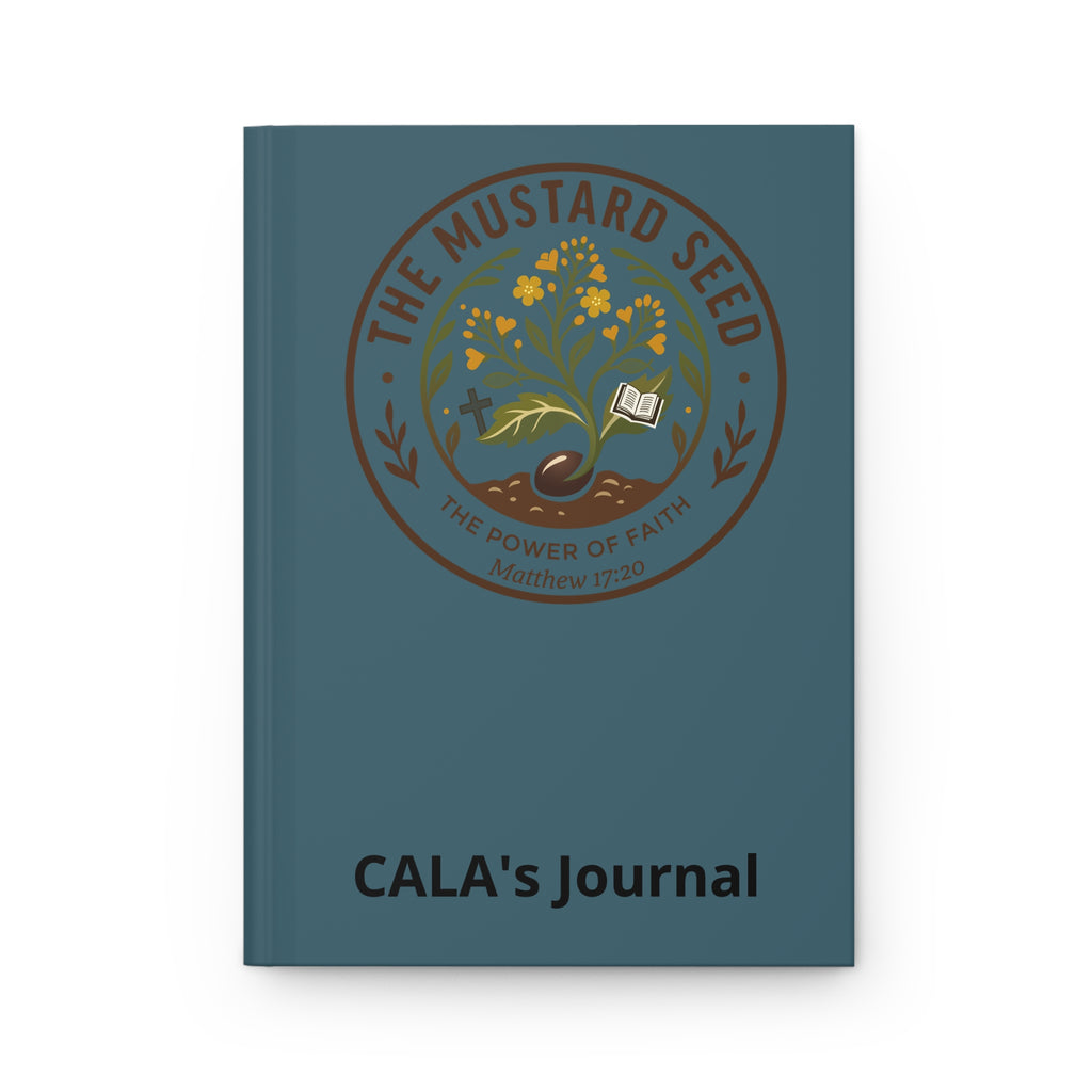 Personalized Hardcover Journal — The Mustard Seed Logo with Owner's Name