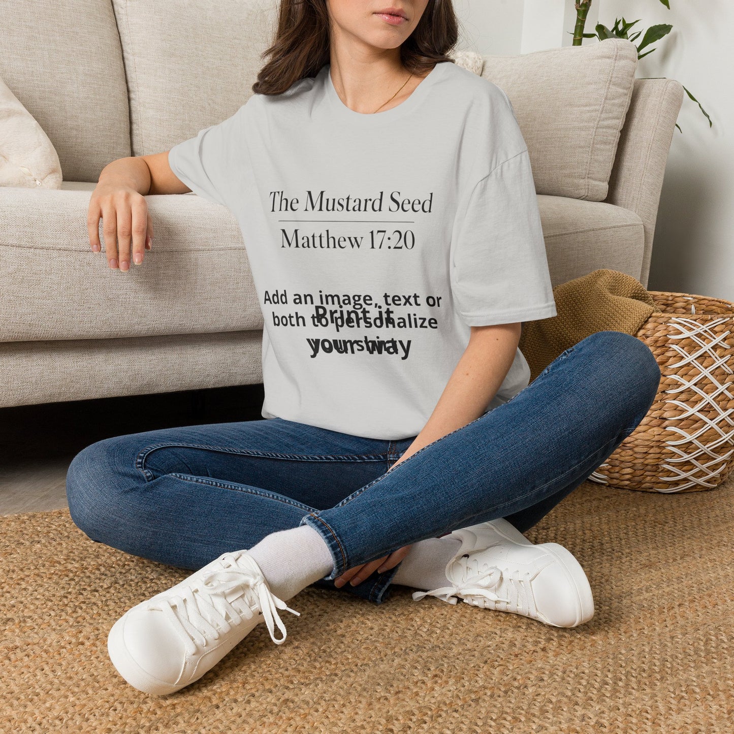 Custom design t-shirt, add name or verse