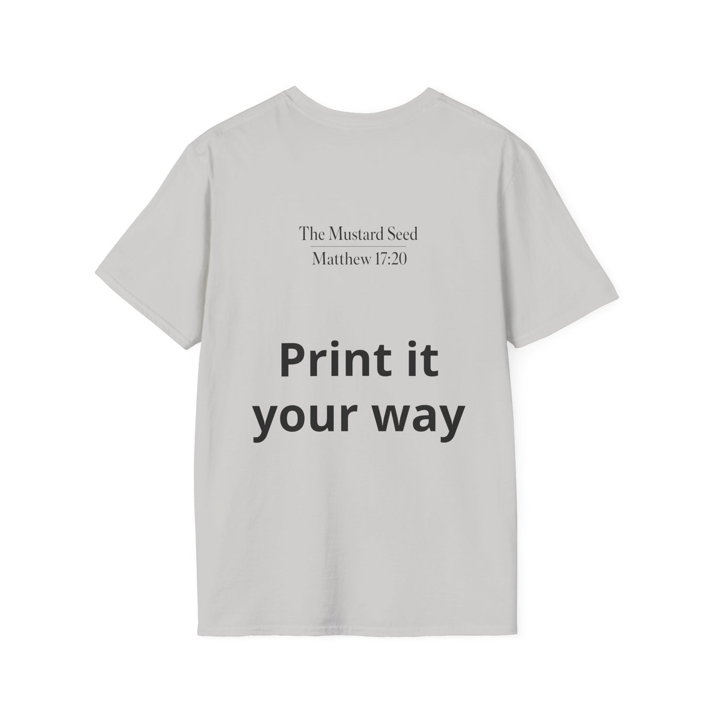 Customizable tee for text and image printing
