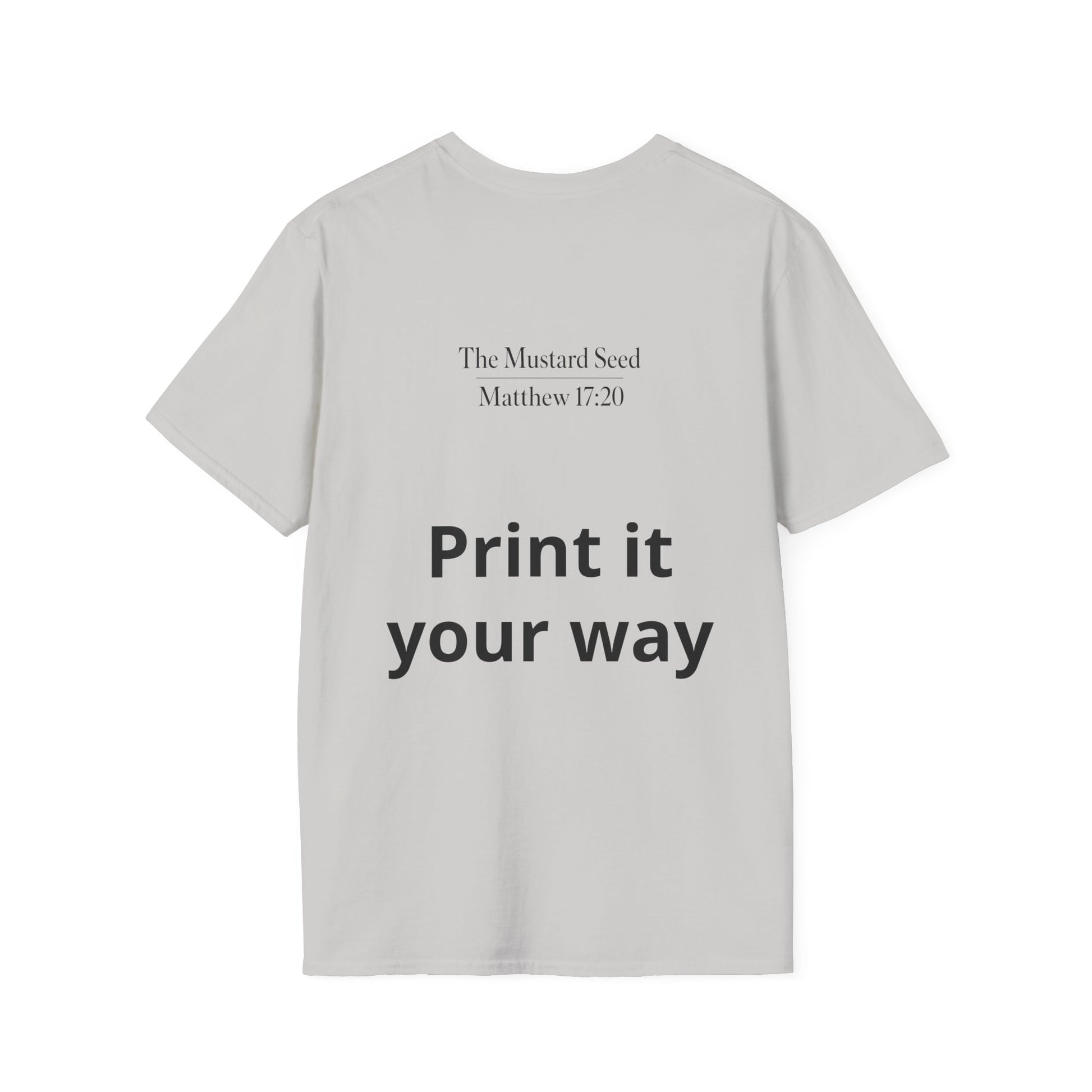 Customizable tee for text and image printing