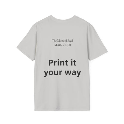 Customizable tee for text and image printing