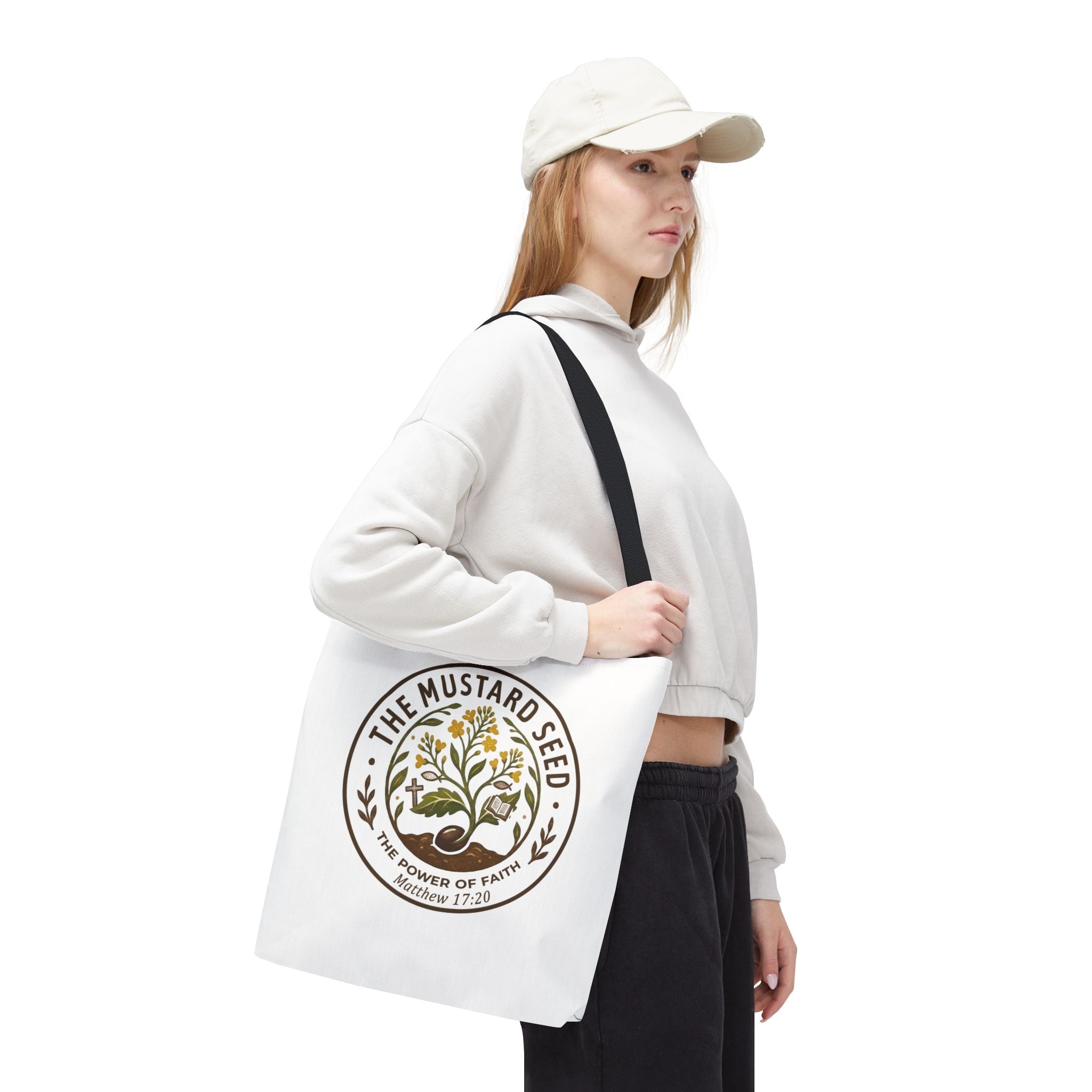 Tote Bag — "The Mustard Seed" Faith Tote Bag (Matthew 17:20)
