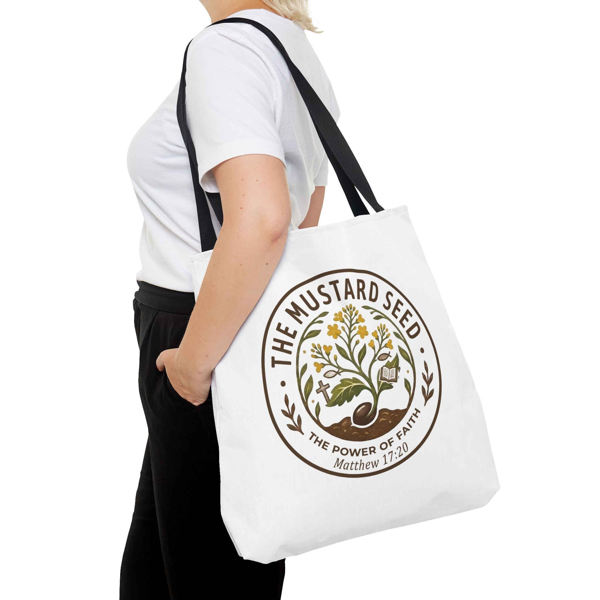 Tote Bag — "The Mustard Seed" Faith Tote Bag (Matthew 17:20)