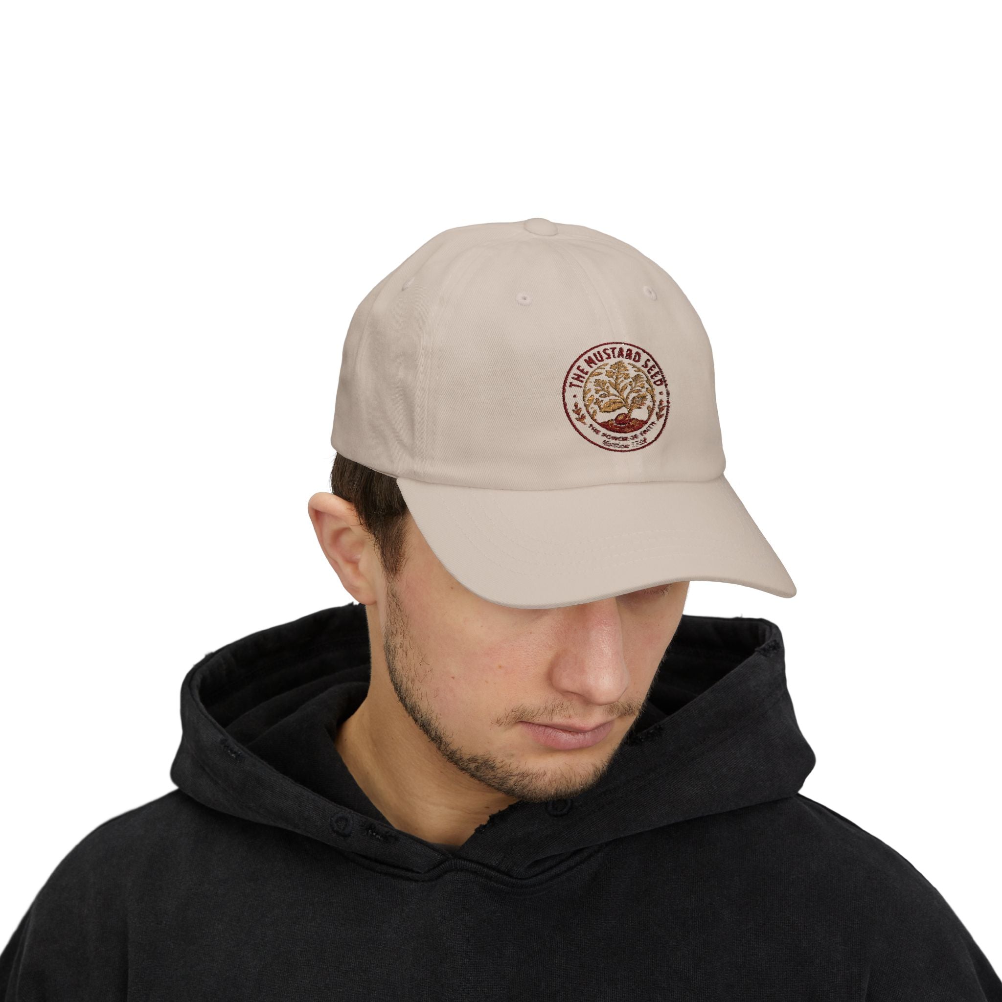 Unisex Hat – 'The Mustard Seed' Vintage Seedling Embroidered Baseball Hat