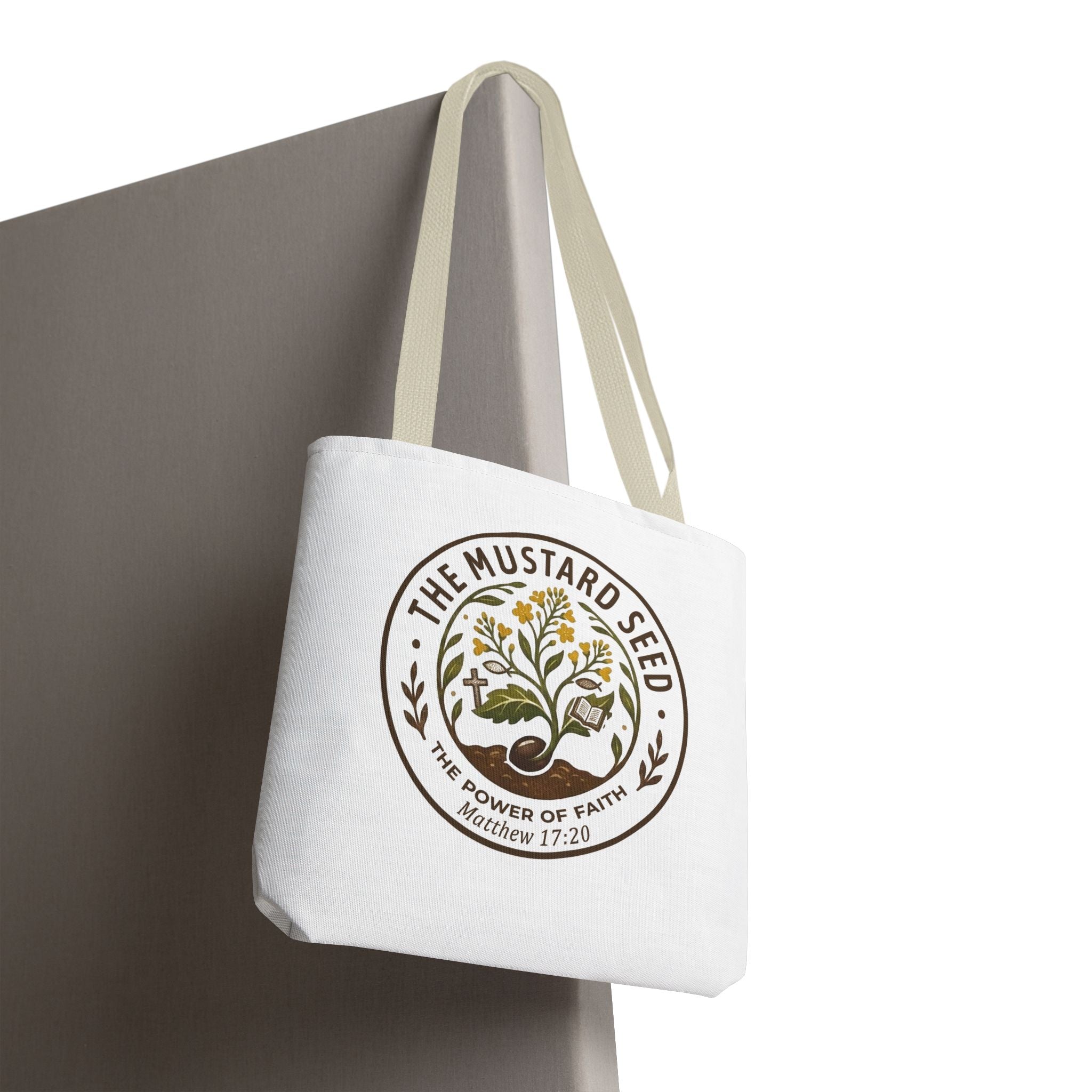 Tote Bag — "The Mustard Seed" Faith Tote Bag (Matthew 17:20)