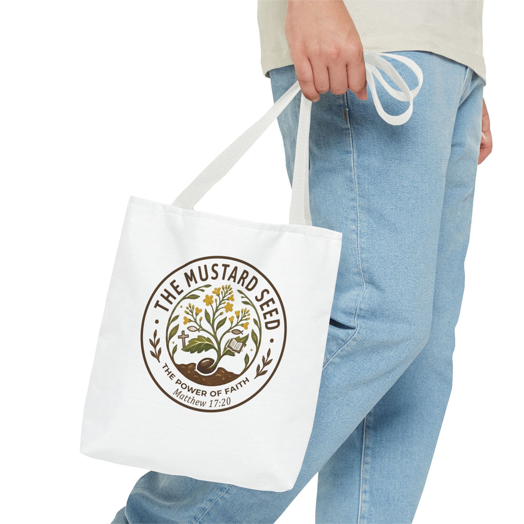 Tote Bag — "The Mustard Seed" Faith Tote Bag (Matthew 17:20)