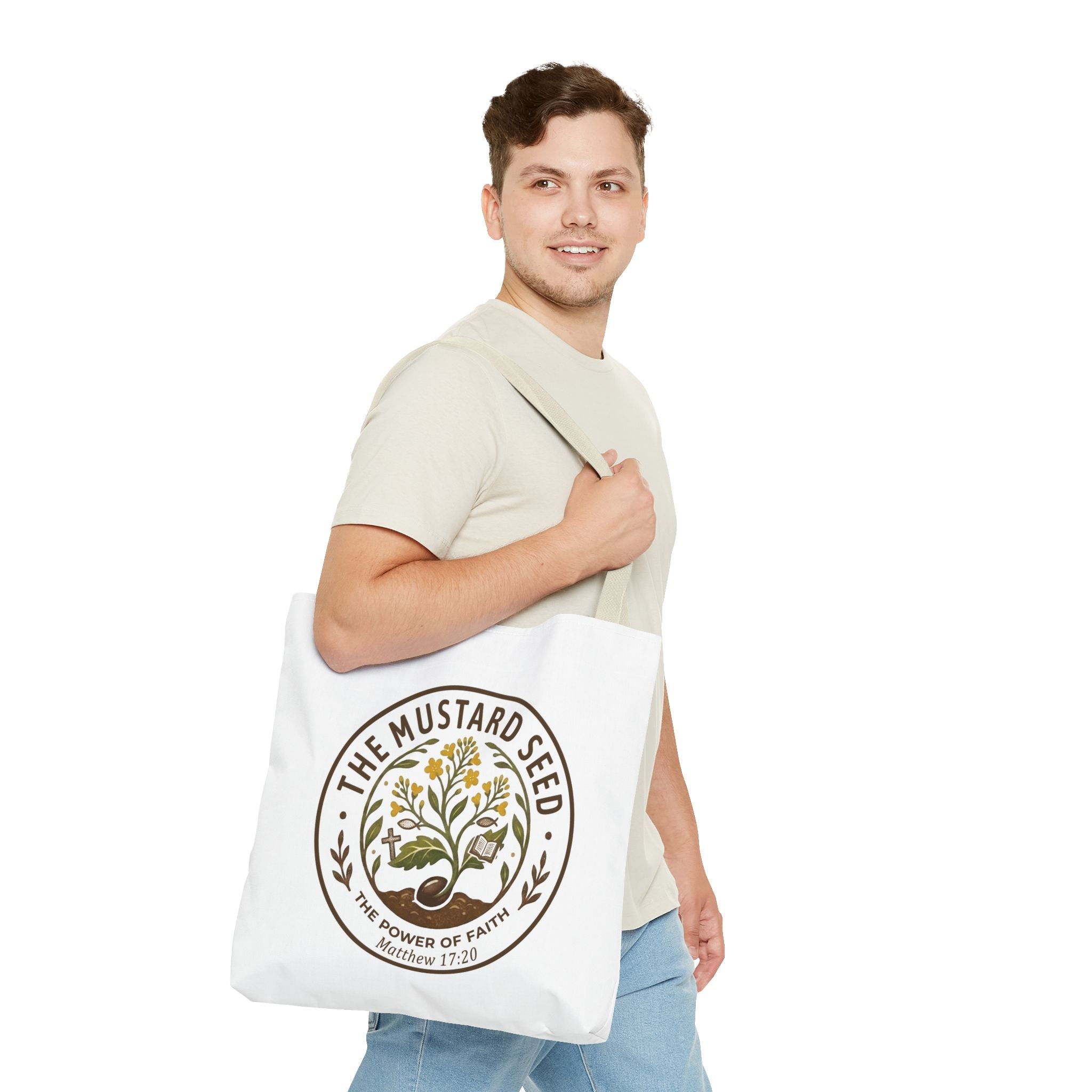 Tote Bag — "The Mustard Seed" Faith Tote Bag (Matthew 17:20)