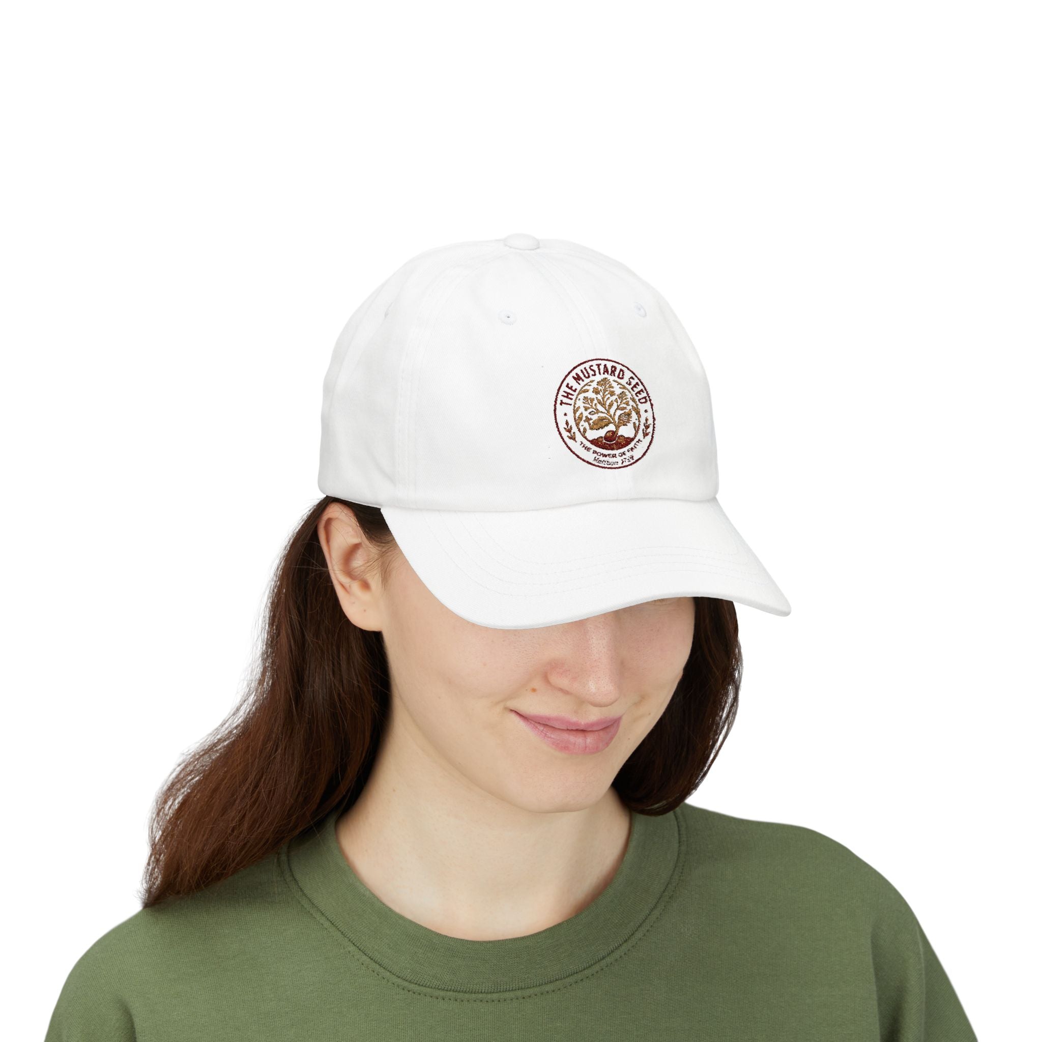 Unisex Hat – 'The Mustard Seed' Vintage Seedling Embroidered Baseball Hat