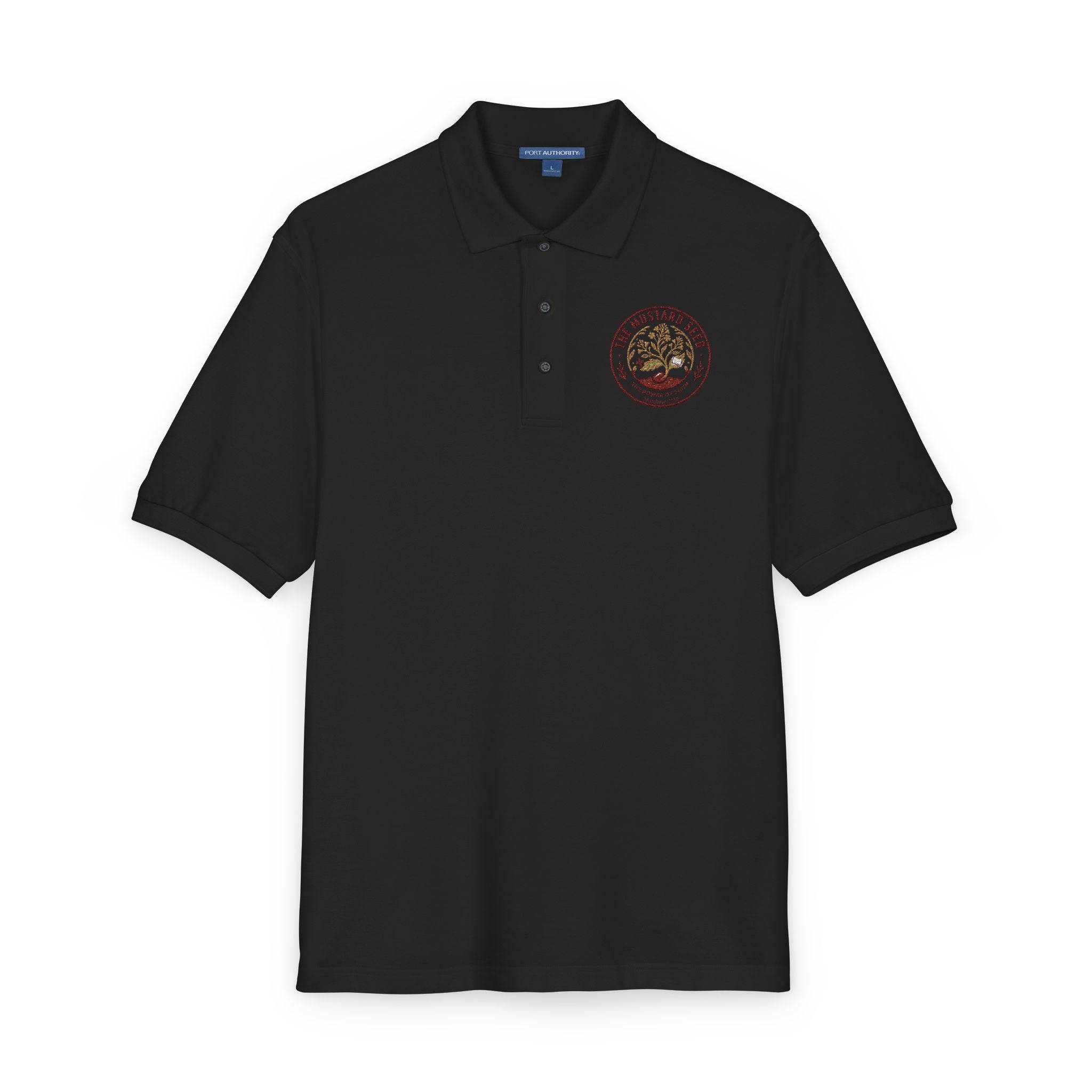 Embroidered 'Good Vibes Only' Polo Shirt — Classic Casual Logo Polo