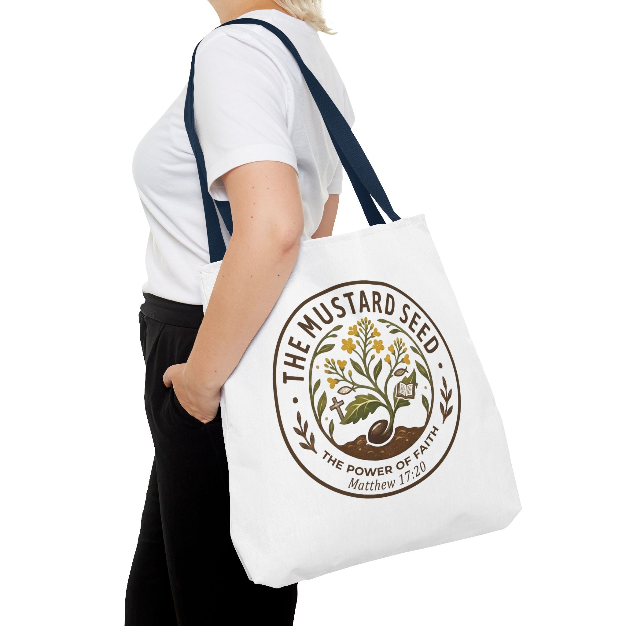 Tote Bag — "The Mustard Seed" Faith Tote Bag (Matthew 17:20)