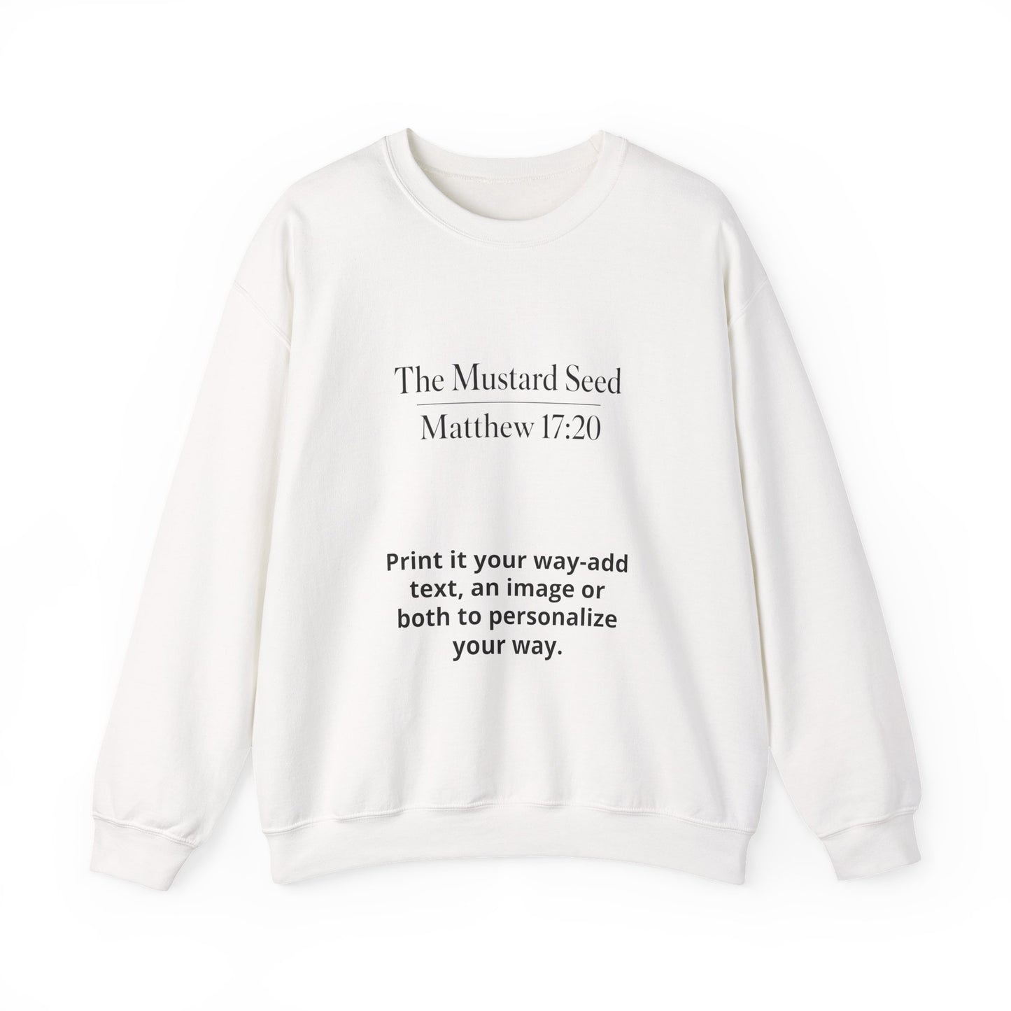 Personalized crewneck sweatshirt, blank customizable pullover