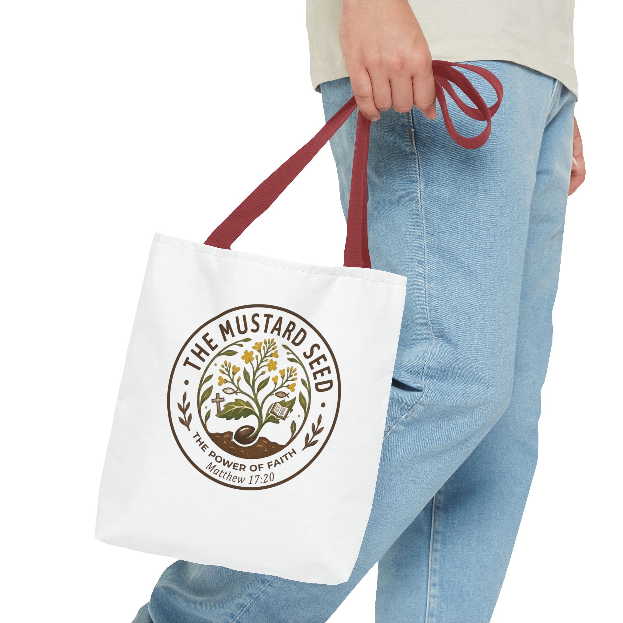 Tote Bag — "The Mustard Seed" Faith Tote Bag (Matthew 17:20)