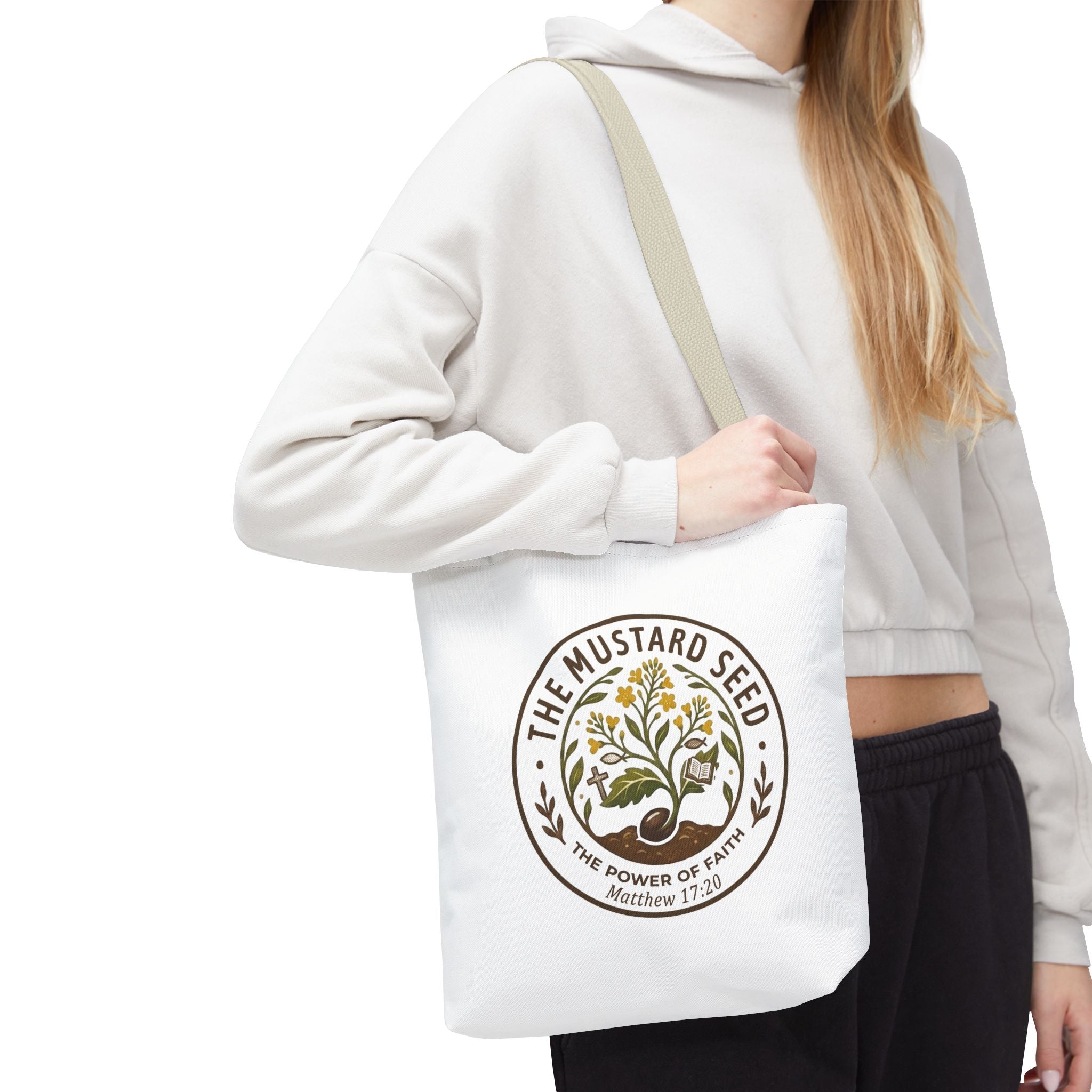 Tote Bag — "The Mustard Seed" Faith Tote Bag (Matthew 17:20)