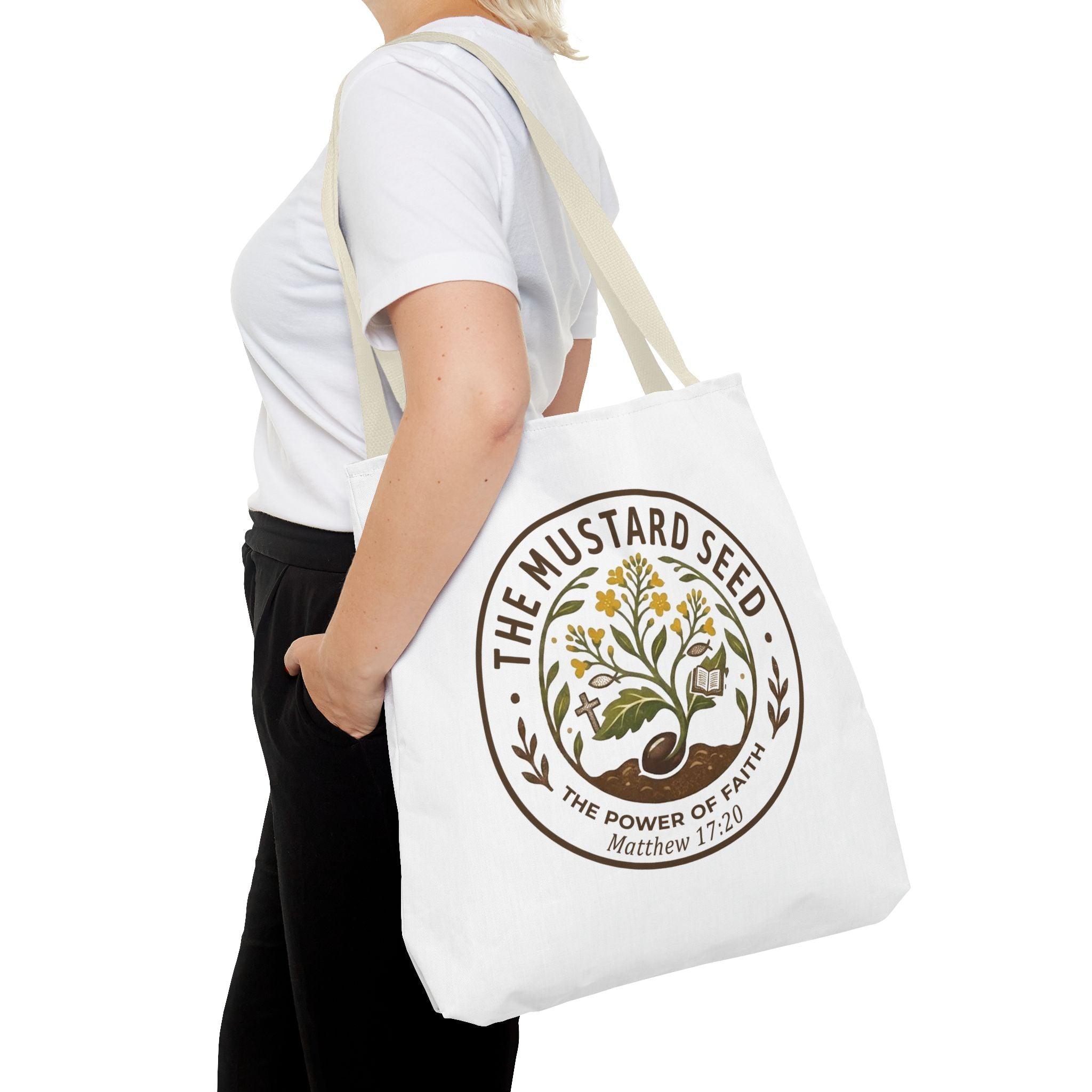 Tote Bag — "The Mustard Seed" Faith Tote Bag (Matthew 17:20)