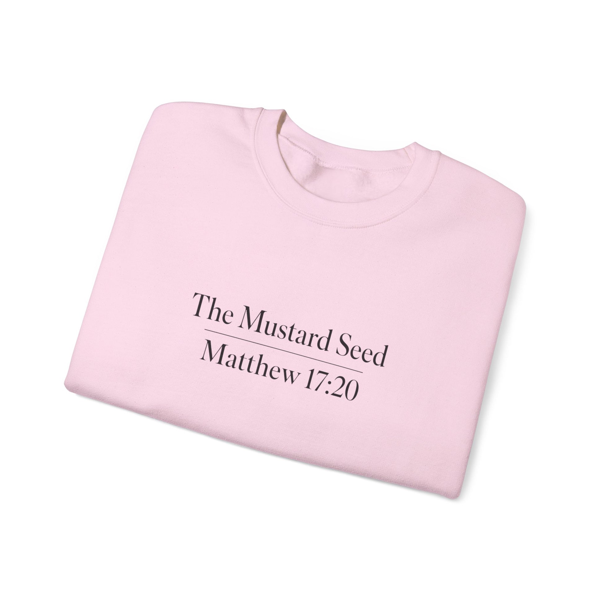 Personalized crewneck sweatshirt, The Mustard Seed custom apparel