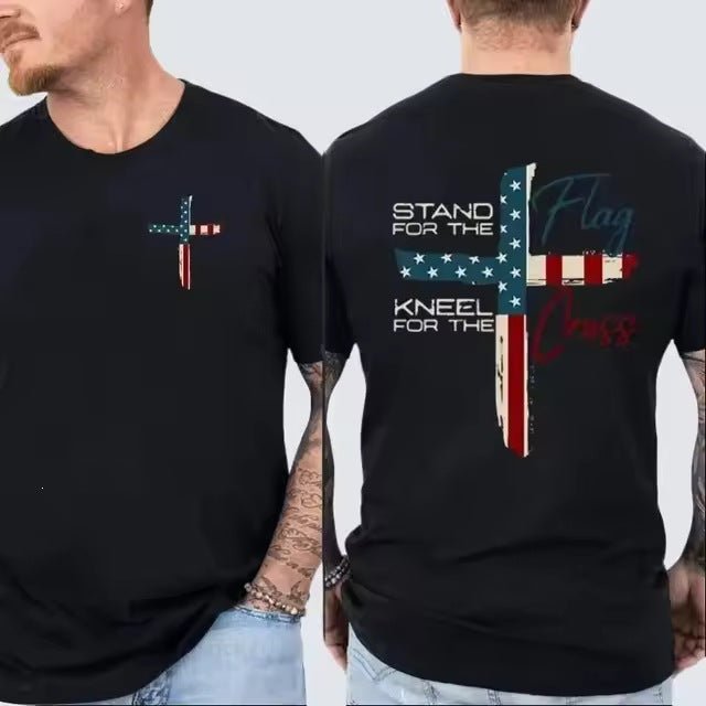 Faith & Freedom Cross Graphic Tee — Red, White & Blue Patriotic T-Shirt - The Mustard SeedFaith & Freedom Cross Graphic Tee — Red, White & Blue Patriotic T-ShirtTeem DropThe Mustard SeedSU00349977-Black-XXXLFaith & Freedom Cross Graphic Tee — Red, White & Blue Patriotic T-ShirtClothing