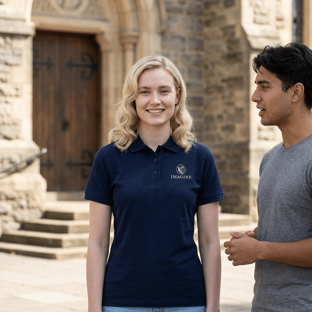 Imagine Logo Women's Polo Shirt - The Mustard SeedImagine Logo Women's Polo ShirtPrintifyThe Mustard Seed11458970747498008253Imagine Logo Women's Polo ShirtT-Shirt