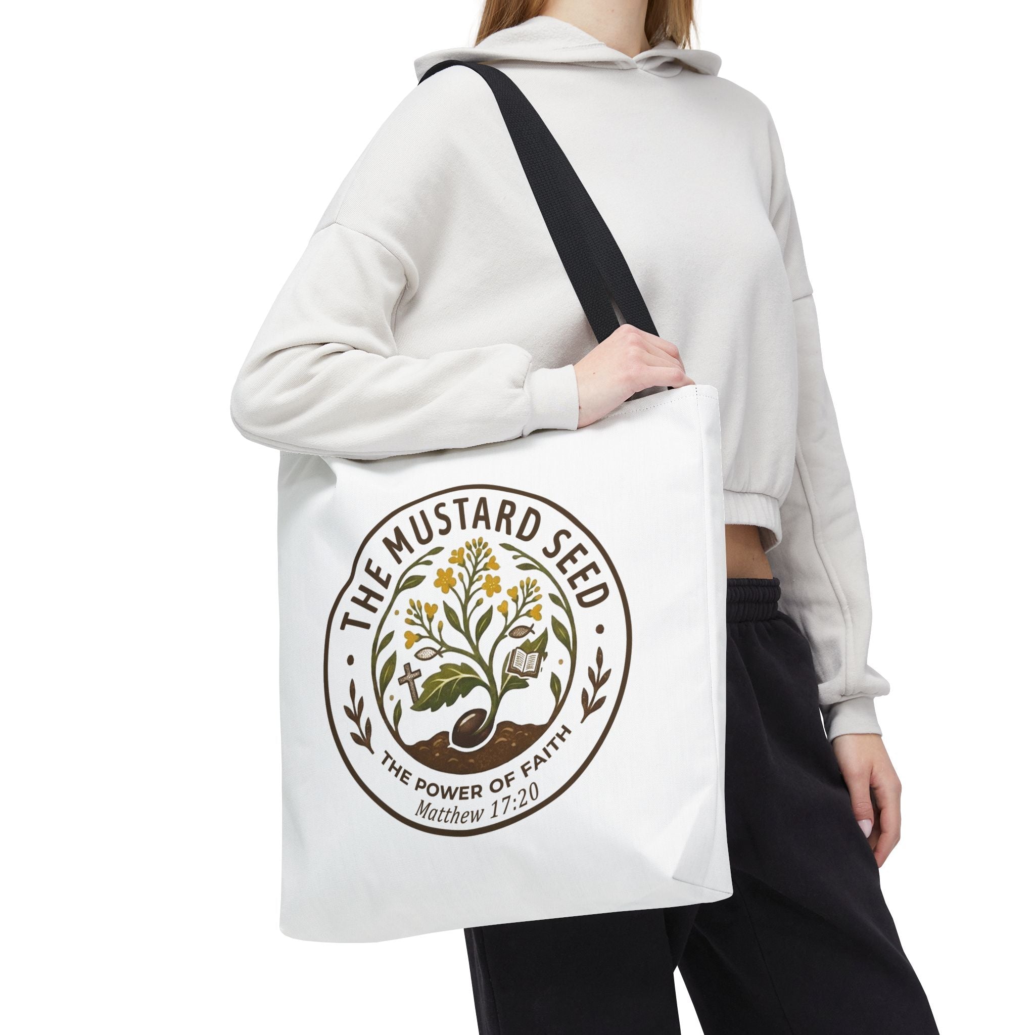 Tote Bag — "The Mustard Seed" Faith Tote Bag (Matthew 17:20)