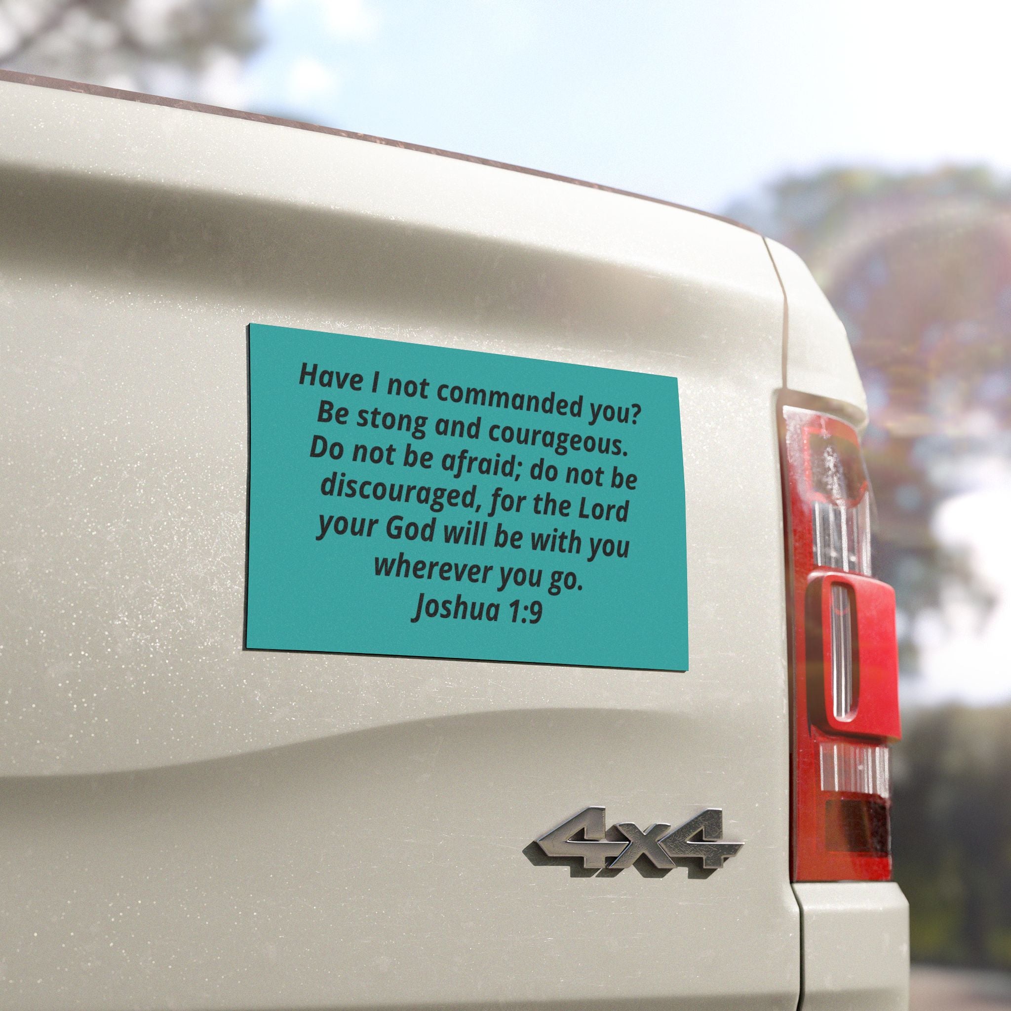 Personalized Car Magnet – Inspirational Bible Verse Magnetic Sign