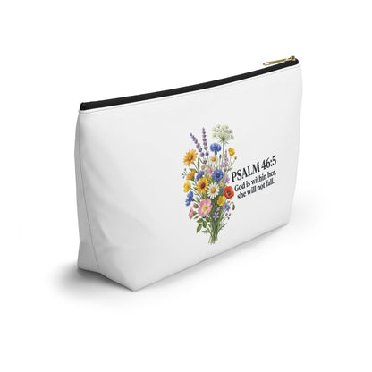 Faith scripture zipper bag, interior view