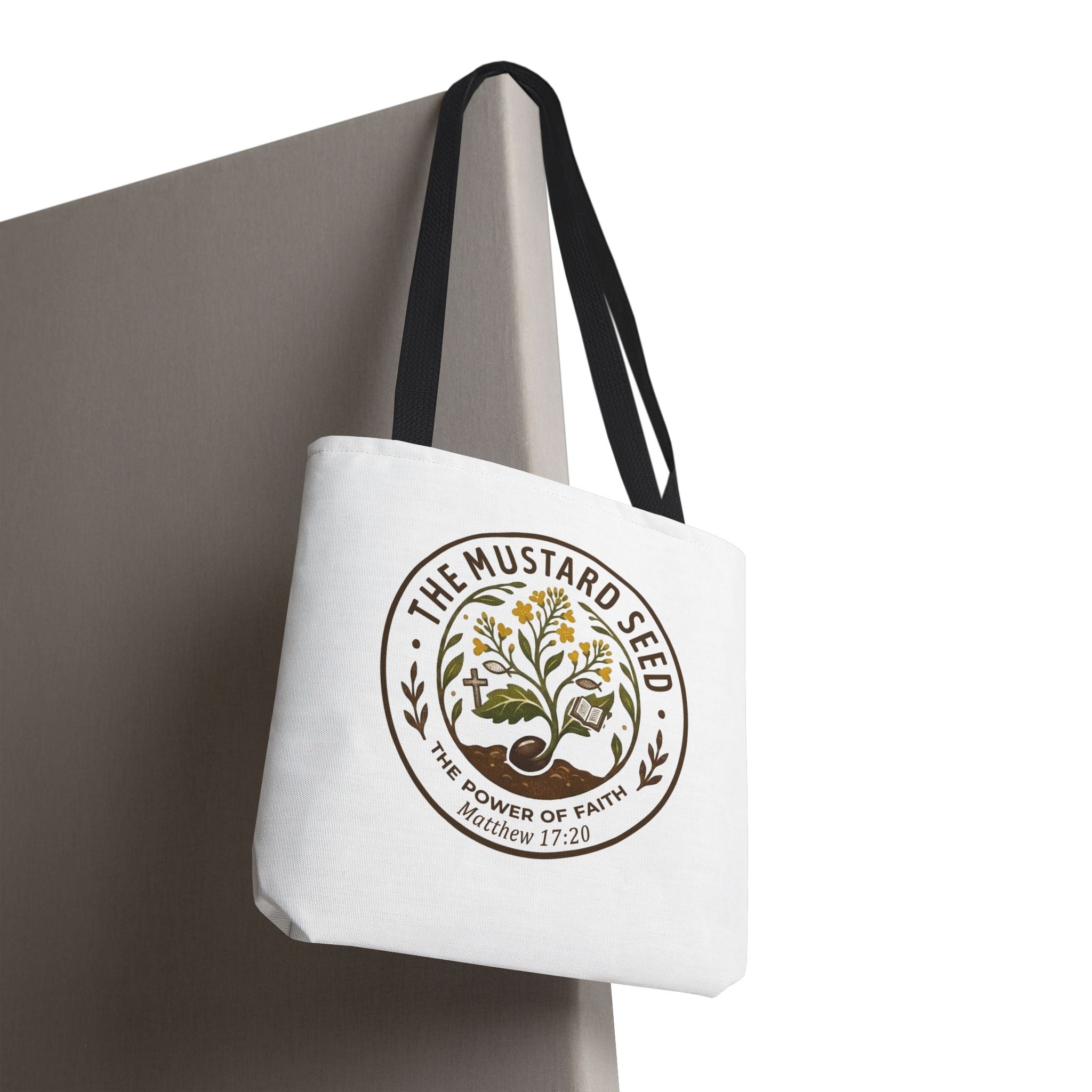 Tote Bag — "The Mustard Seed" Faith Tote Bag (Matthew 17:20)