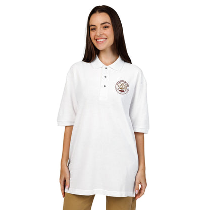 Embroidered casual logo polo, Good Vibes Only